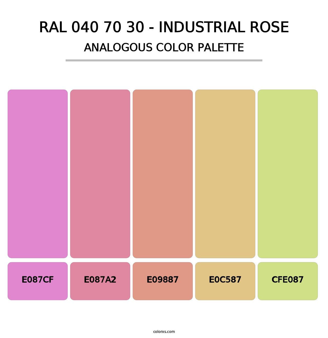RAL 040 70 30 - Industrial Rose - Analogous Color Palette