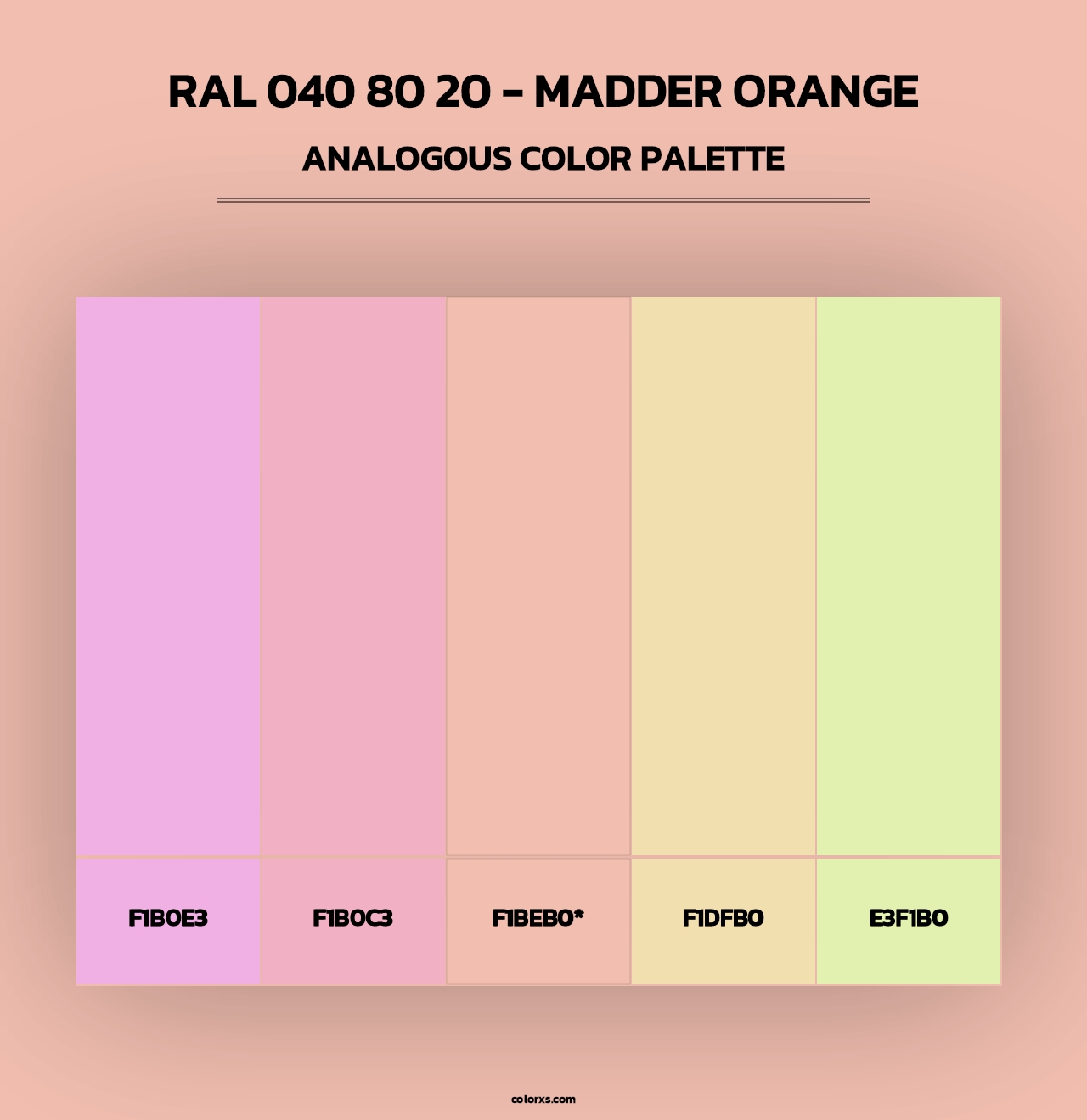 RAL 040 80 20 - Madder Orange - Analogous Color Palette