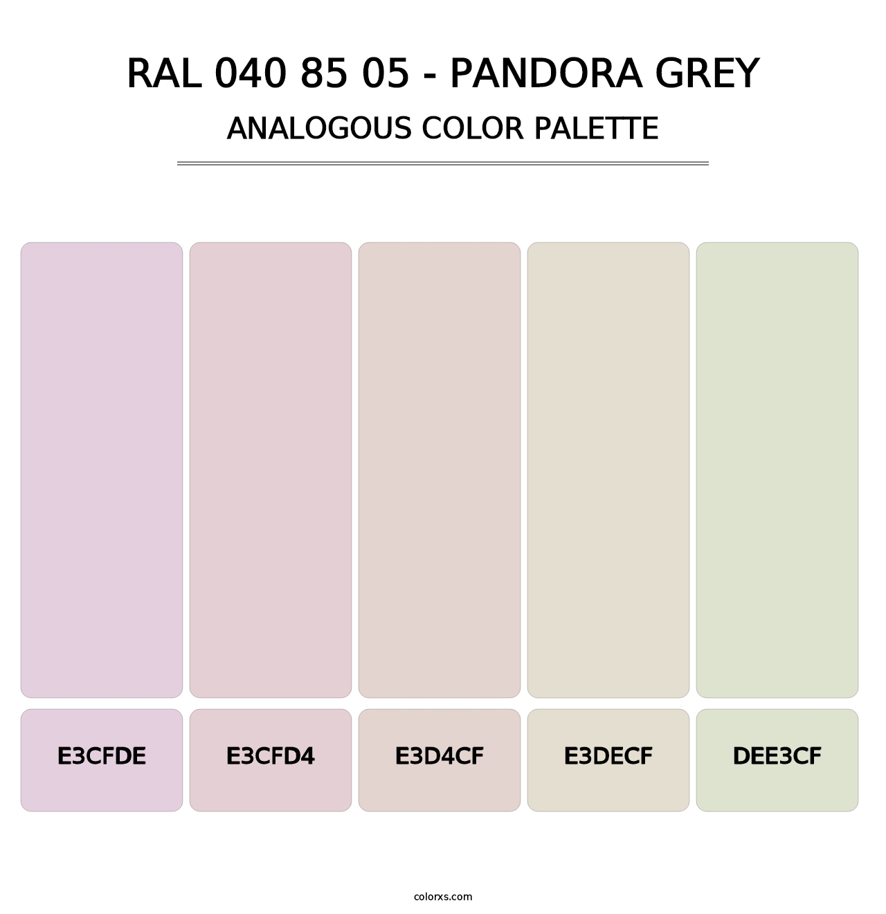 RAL 040 85 05 - Pandora Grey - Analogous Color Palette