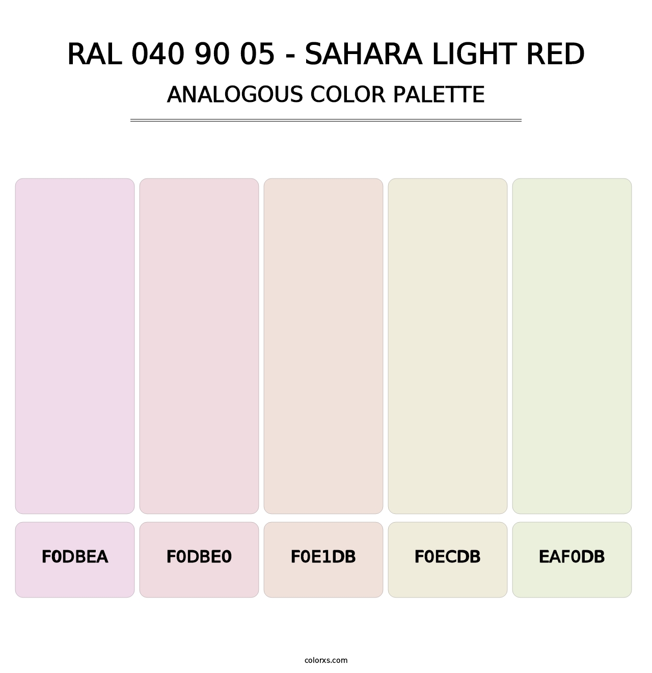 RAL 040 90 05 - Sahara Light Red - Analogous Color Palette