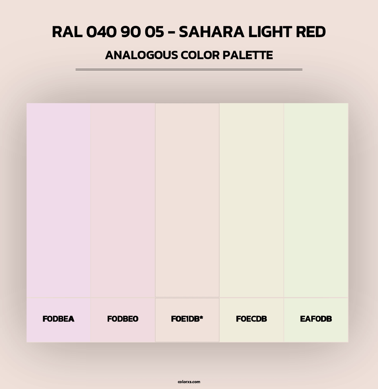 RAL 040 90 05 - Sahara Light Red - Analogous Color Palette