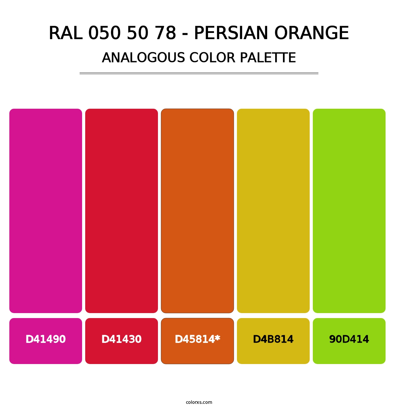 RAL 050 50 78 - Persian Orange - Analogous Color Palette