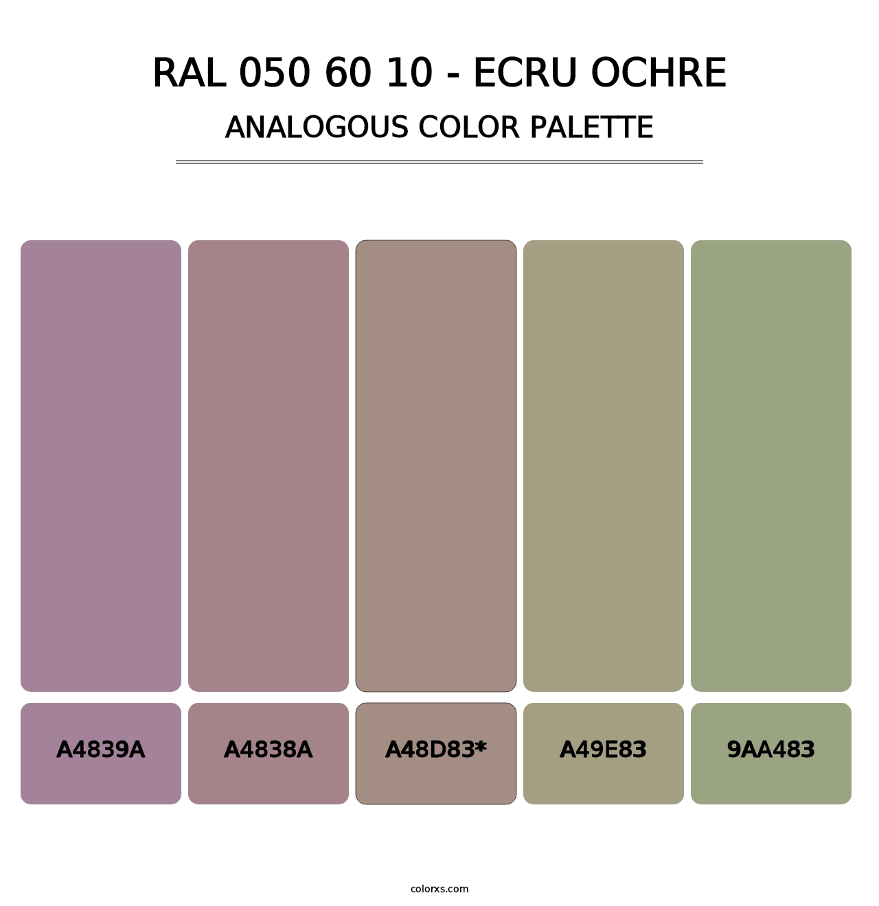 RAL 050 60 10 - Ecru Ochre - Analogous Color Palette
