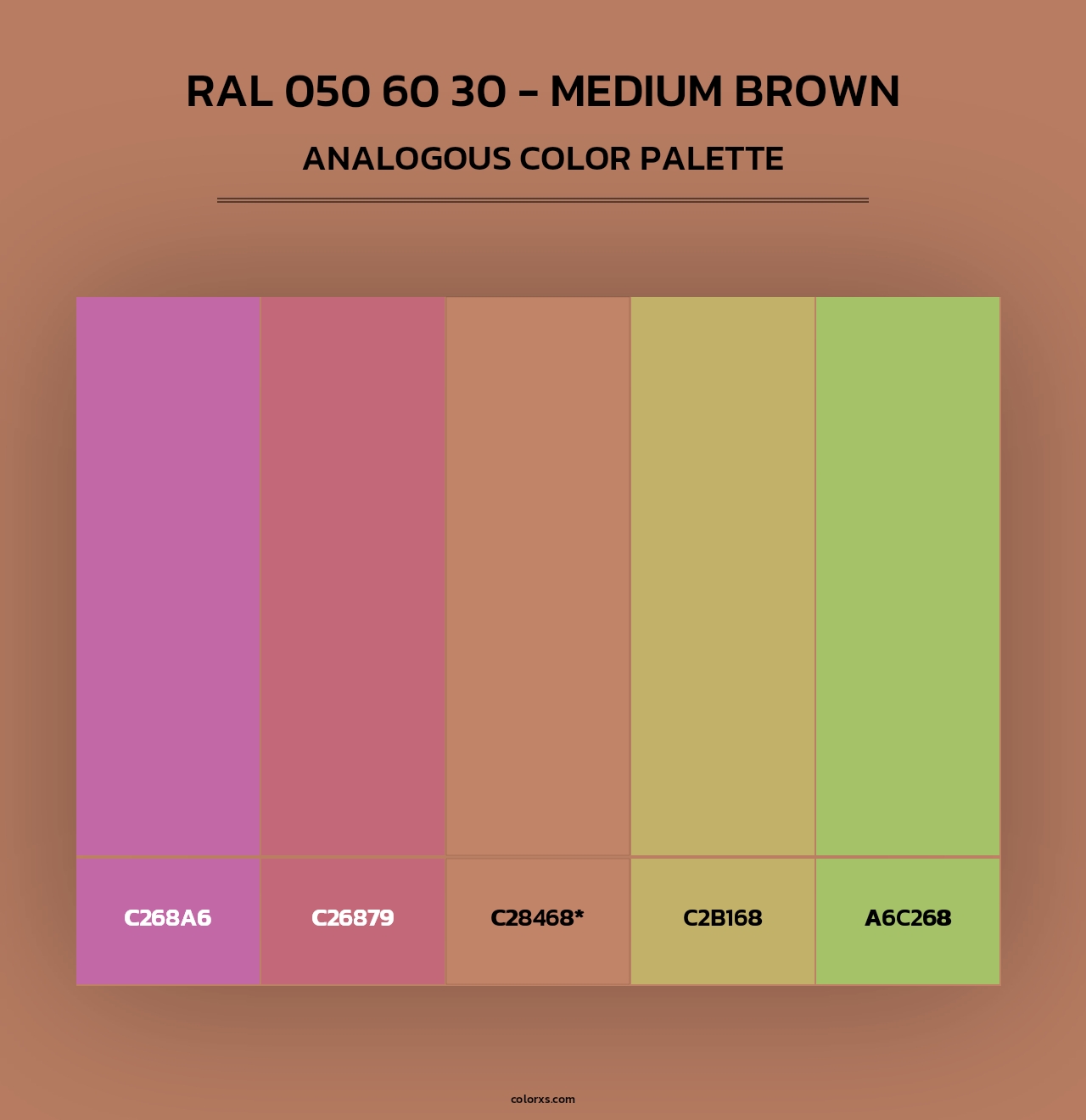 RAL 050 60 30 - Medium Brown - Analogous Color Palette