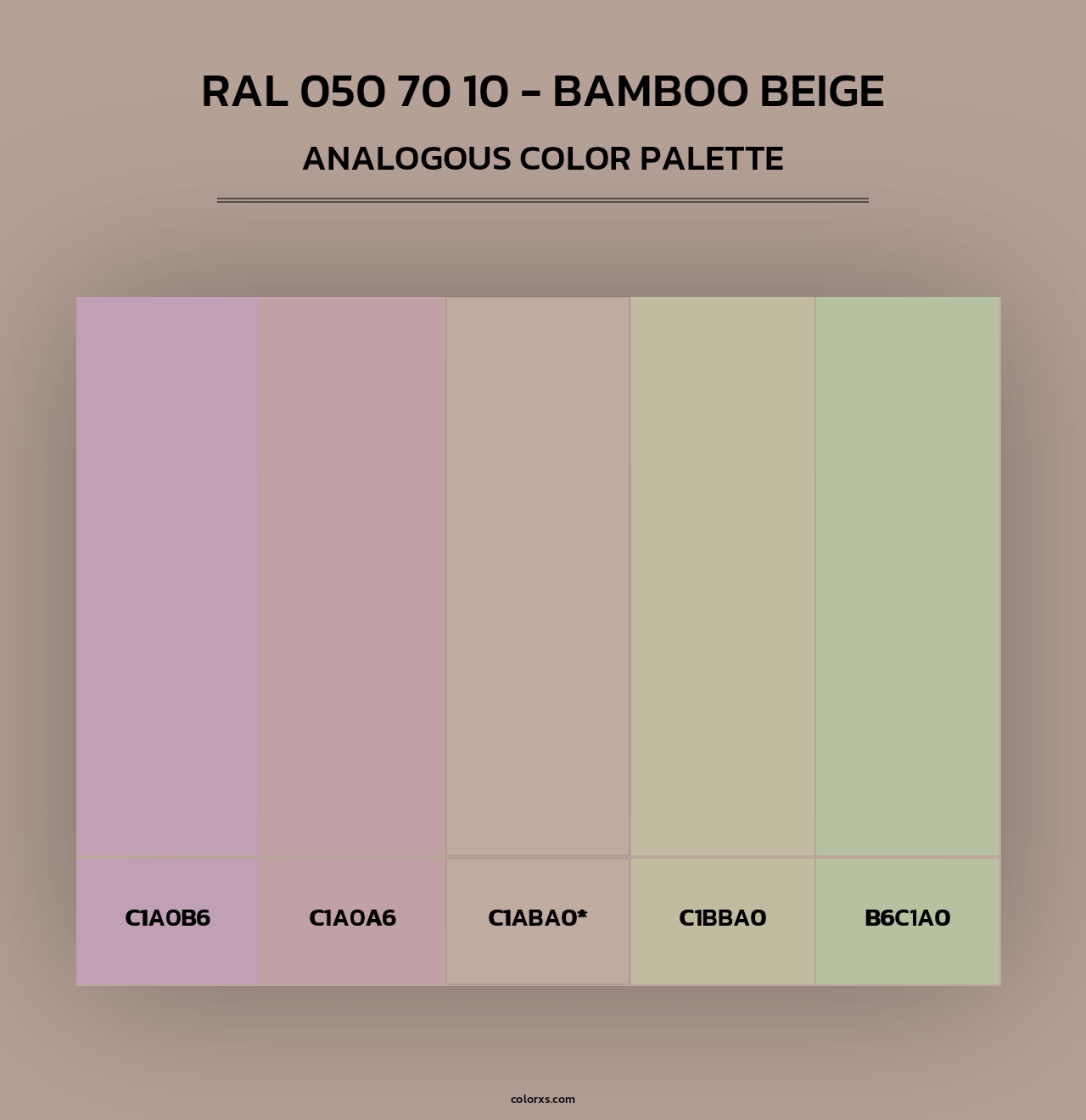 RAL 050 70 10 - Bamboo Beige - Analogous Color Palette