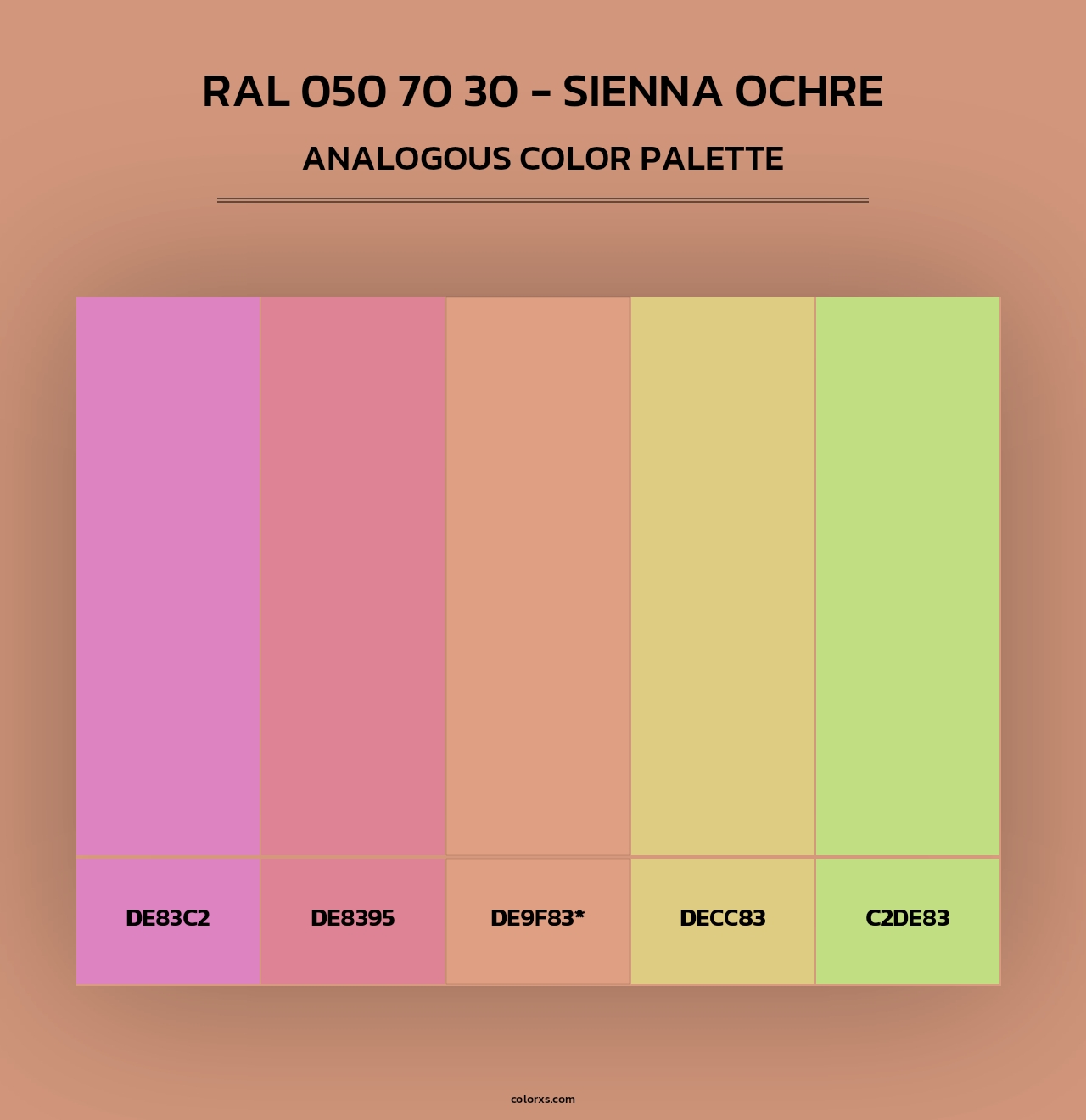 RAL 050 70 30 - Sienna Ochre - Analogous Color Palette