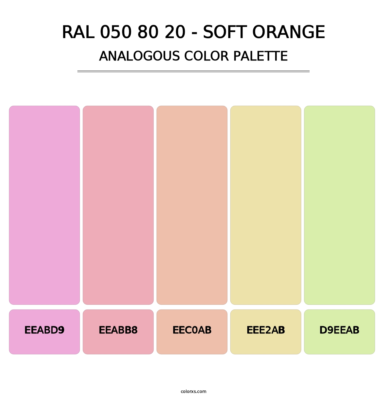 RAL 050 80 20 - Soft Orange - Analogous Color Palette