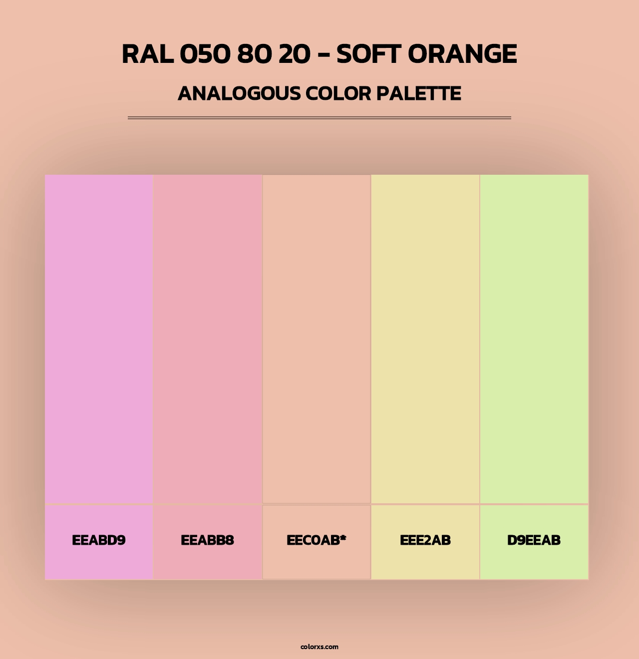 RAL 050 80 20 - Soft Orange - Analogous Color Palette
