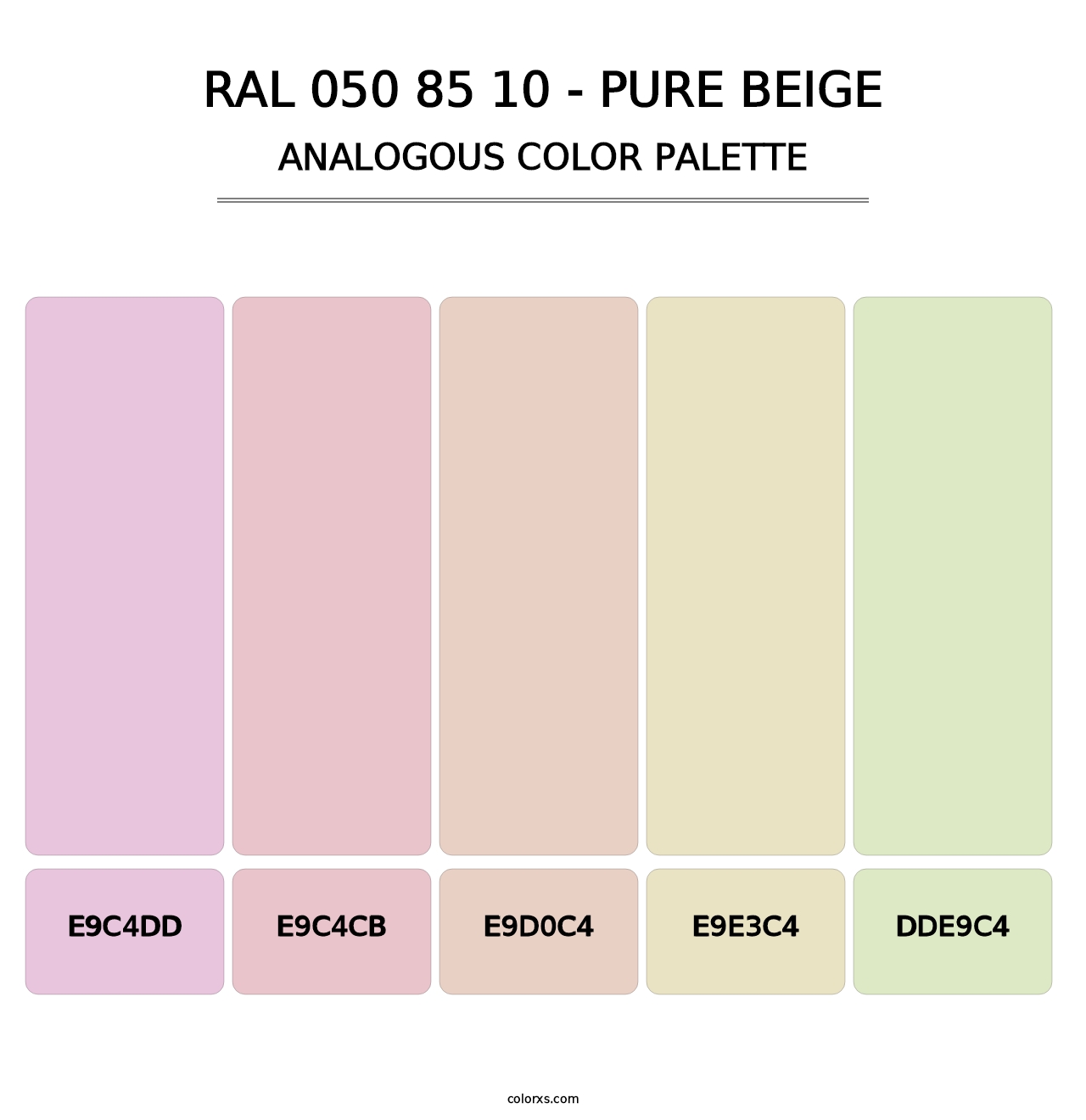 RAL 050 85 10 - Pure Beige - Analogous Color Palette