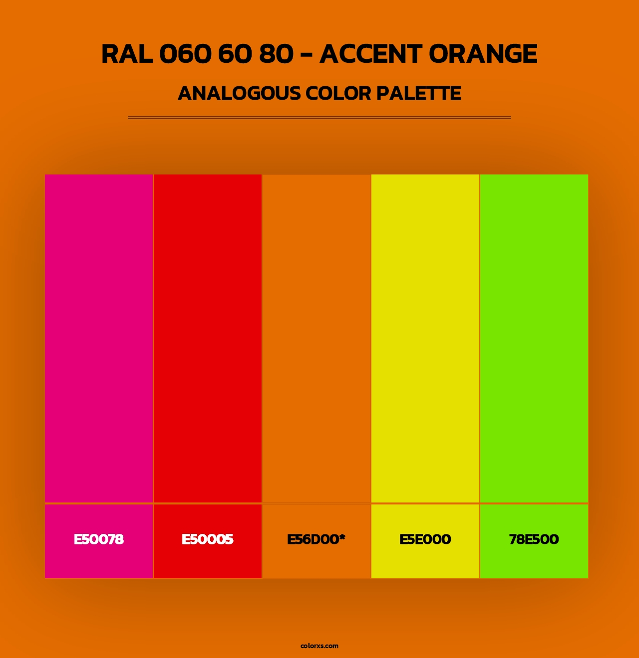 RAL 060 60 80 - Accent Orange - Analogous Color Palette