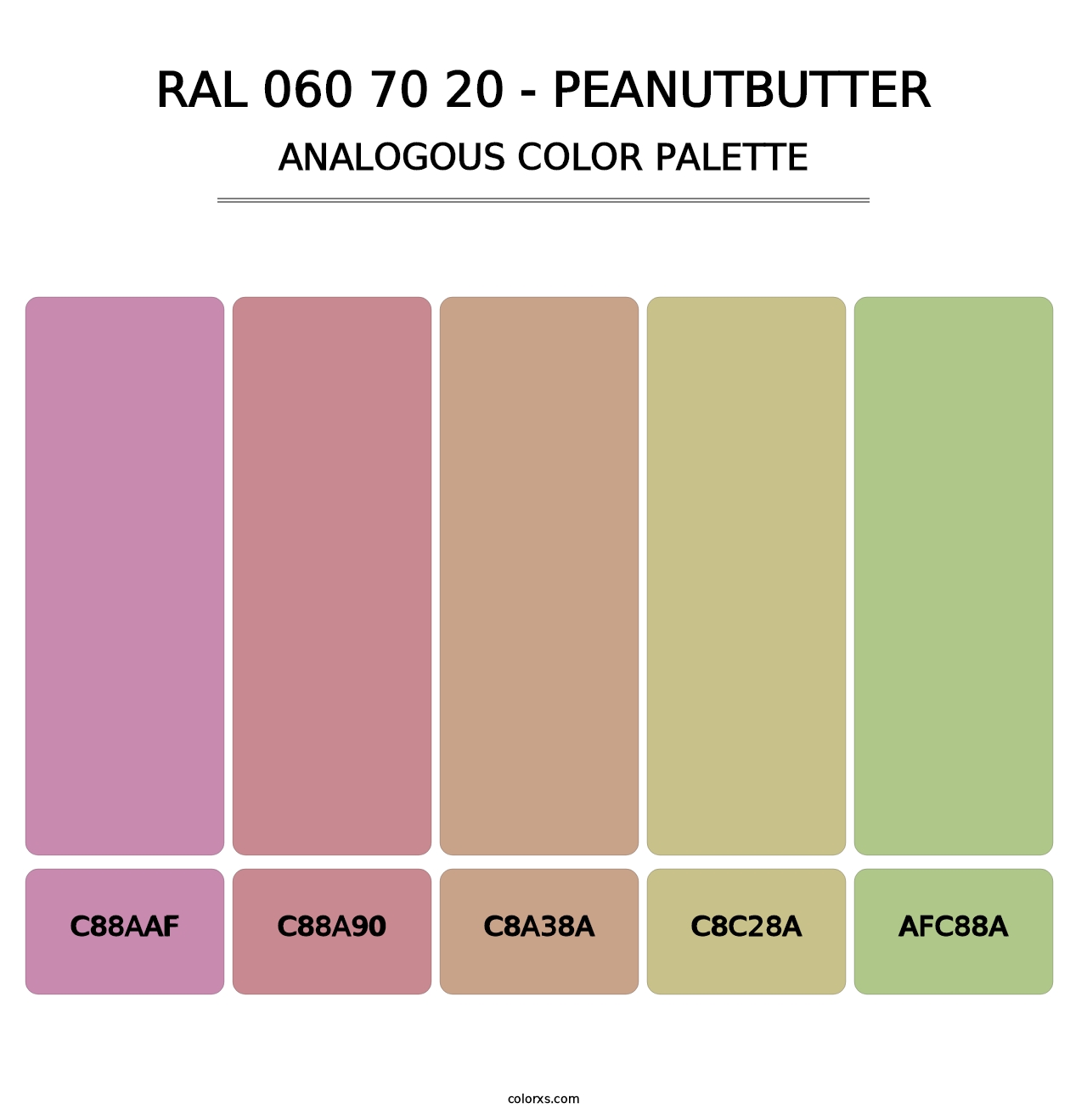 RAL 060 70 20 - Peanutbutter - Analogous Color Palette