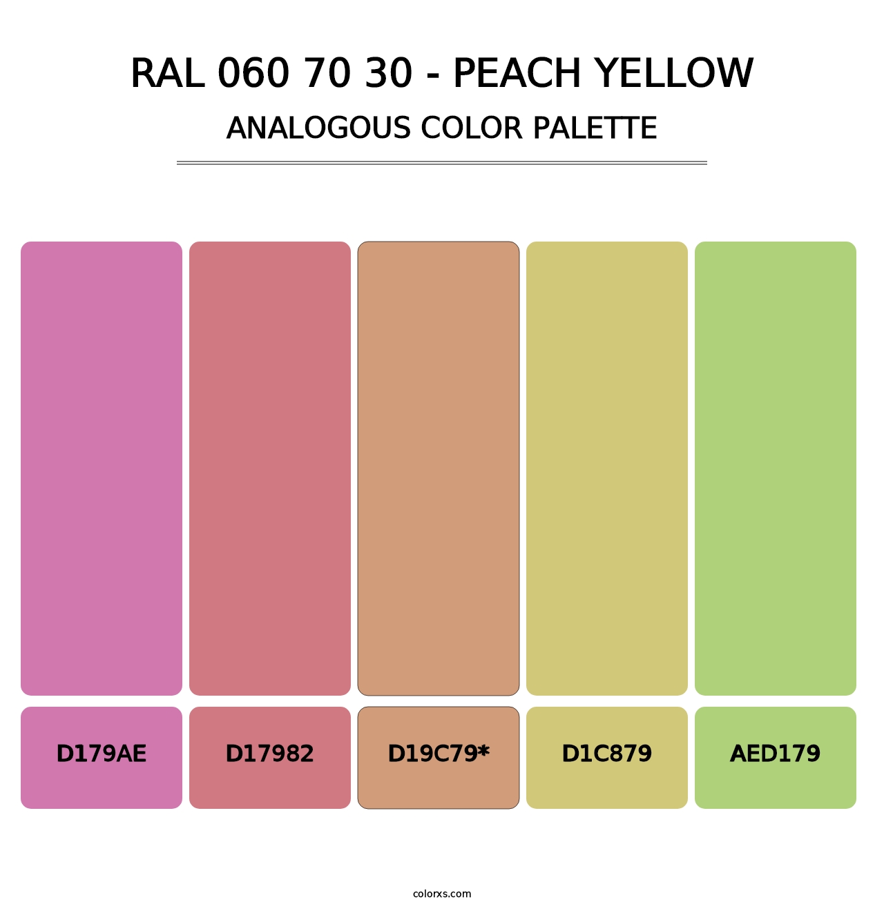 RAL 060 70 30 - Peach Yellow - Analogous Color Palette