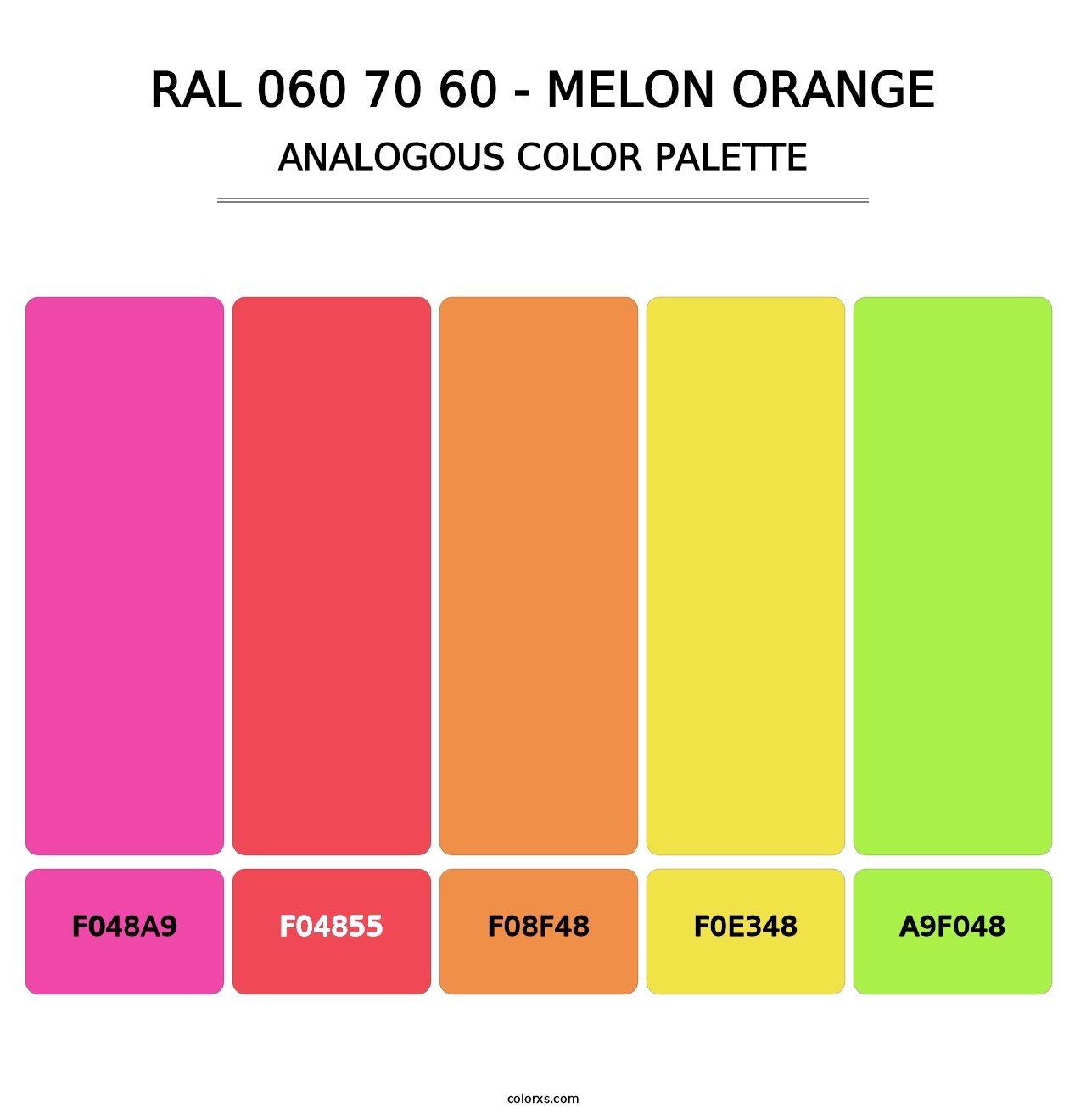 RAL 060 70 60 - Melon Orange - Analogous Color Palette