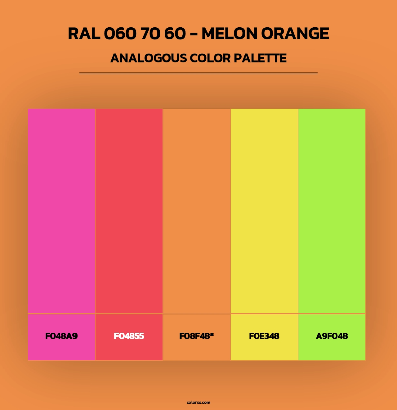RAL 060 70 60 - Melon Orange - Analogous Color Palette