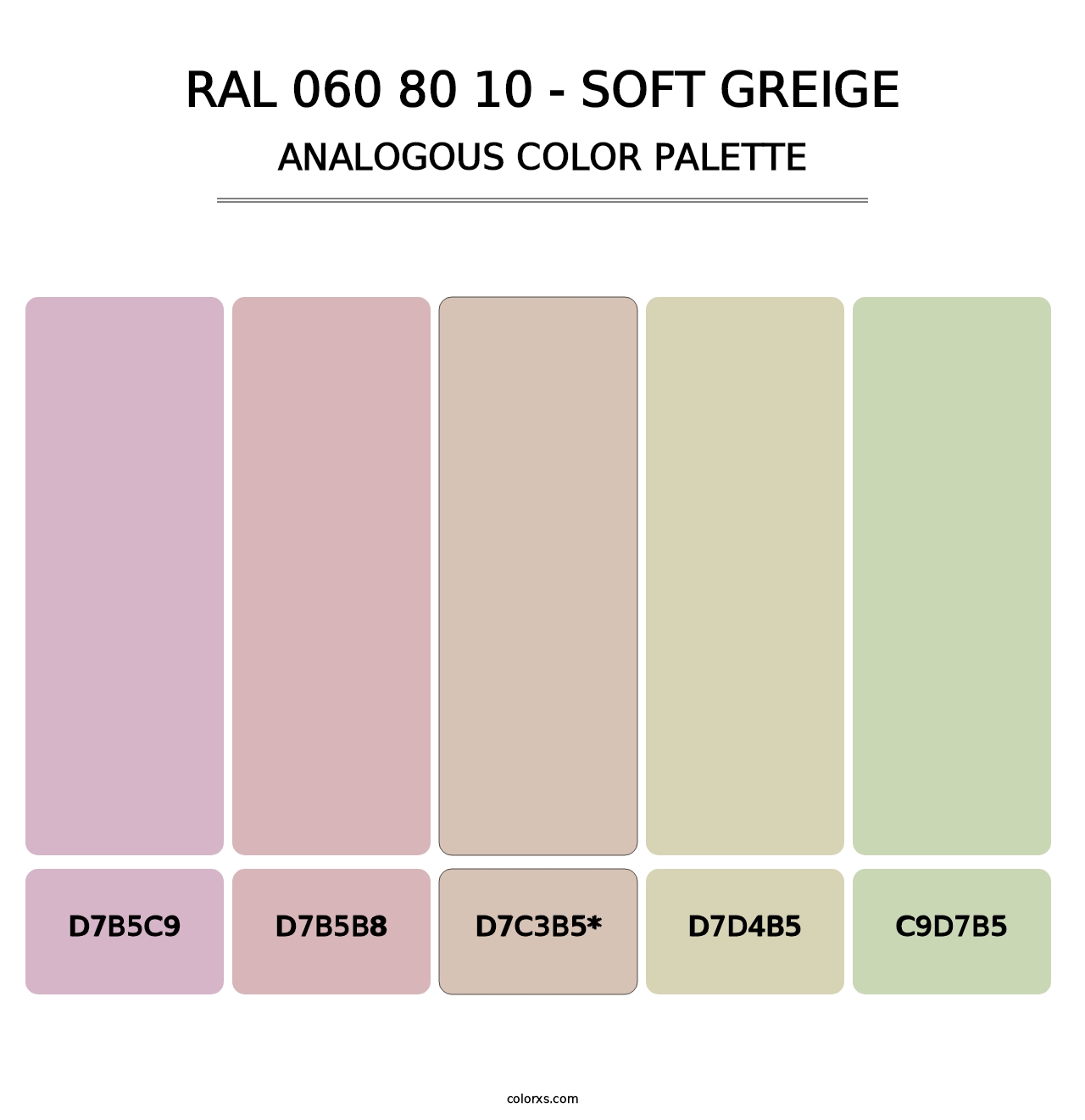 RAL 060 80 10 - Soft Greige - Analogous Color Palette