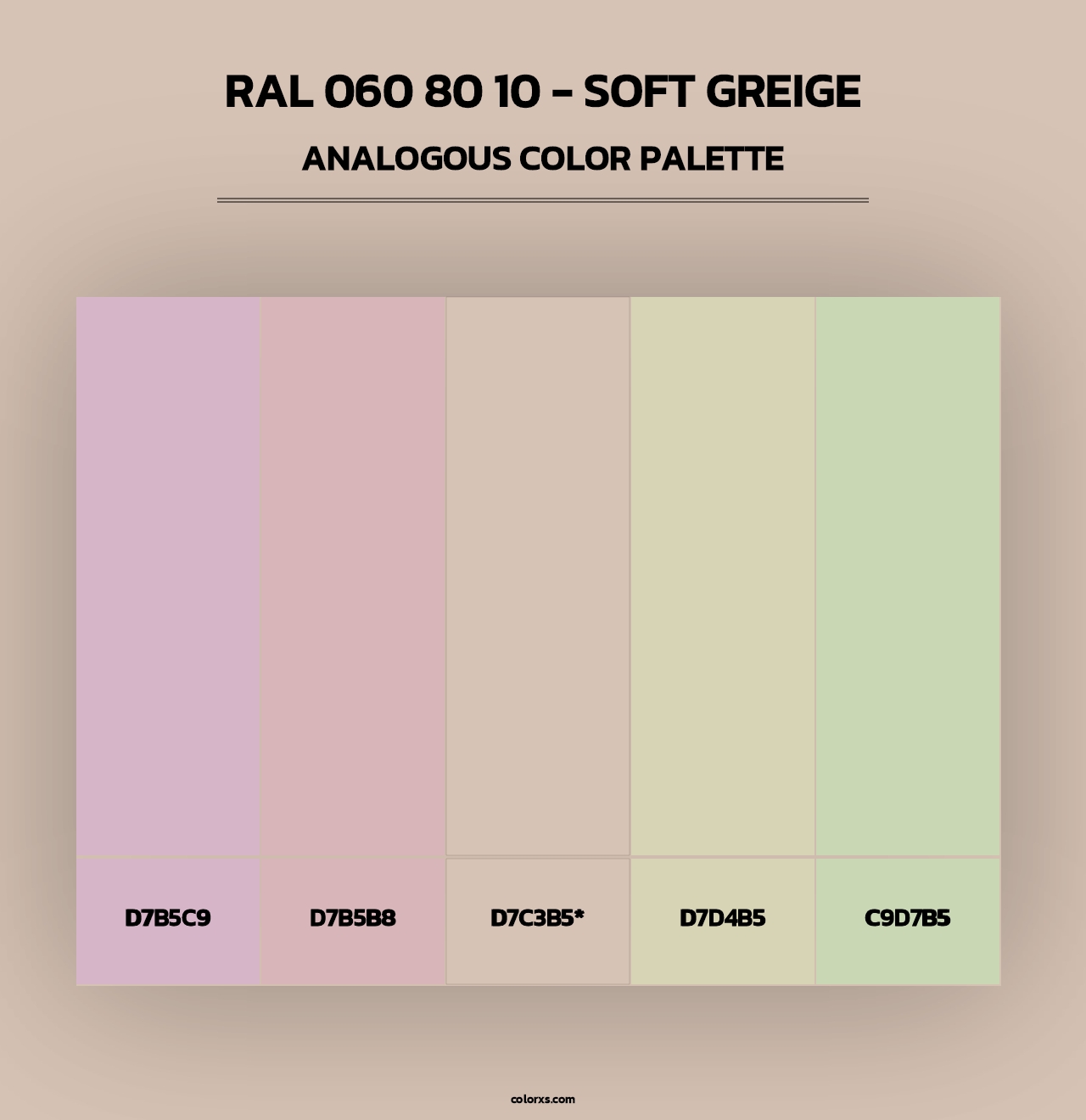 RAL 060 80 10 - Soft Greige - Analogous Color Palette