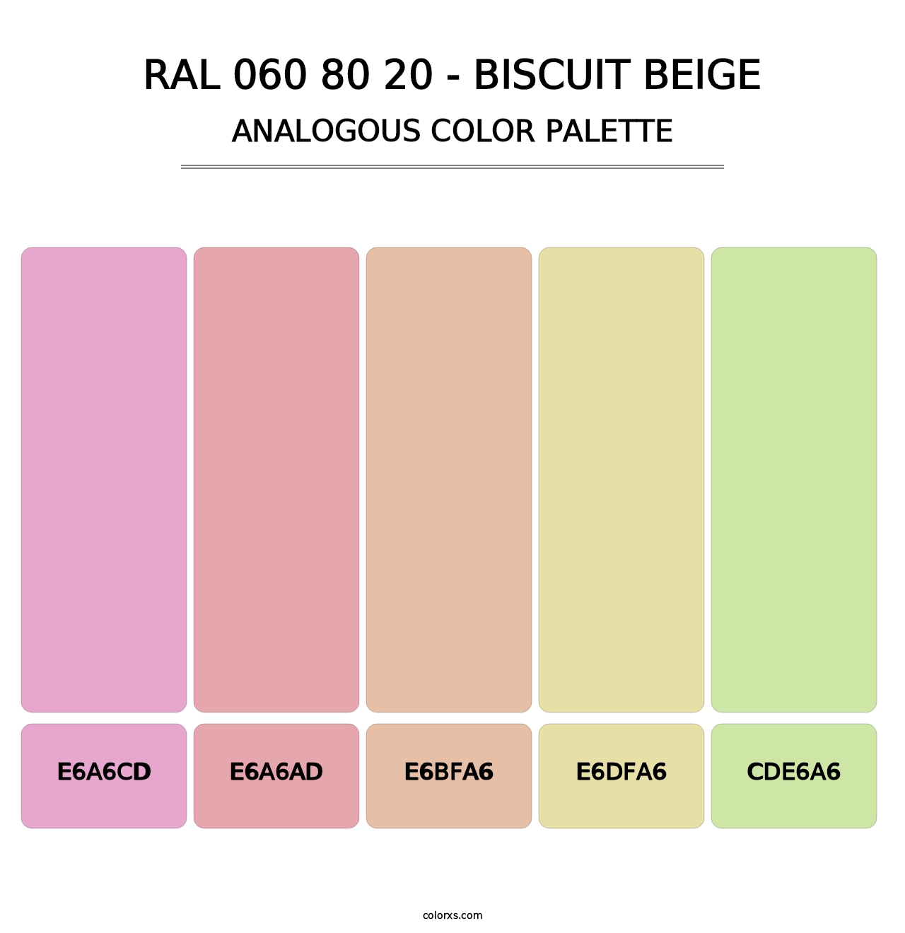 RAL 060 80 20 - Biscuit Beige - Analogous Color Palette