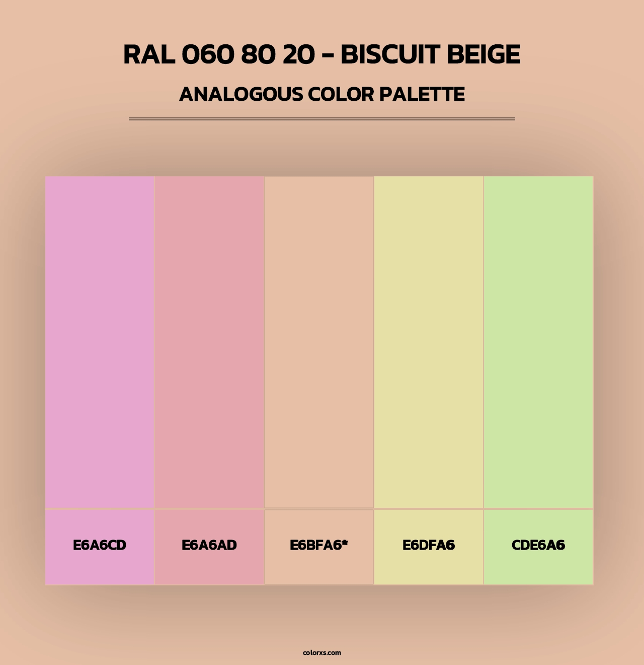 RAL 060 80 20 - Biscuit Beige - Analogous Color Palette