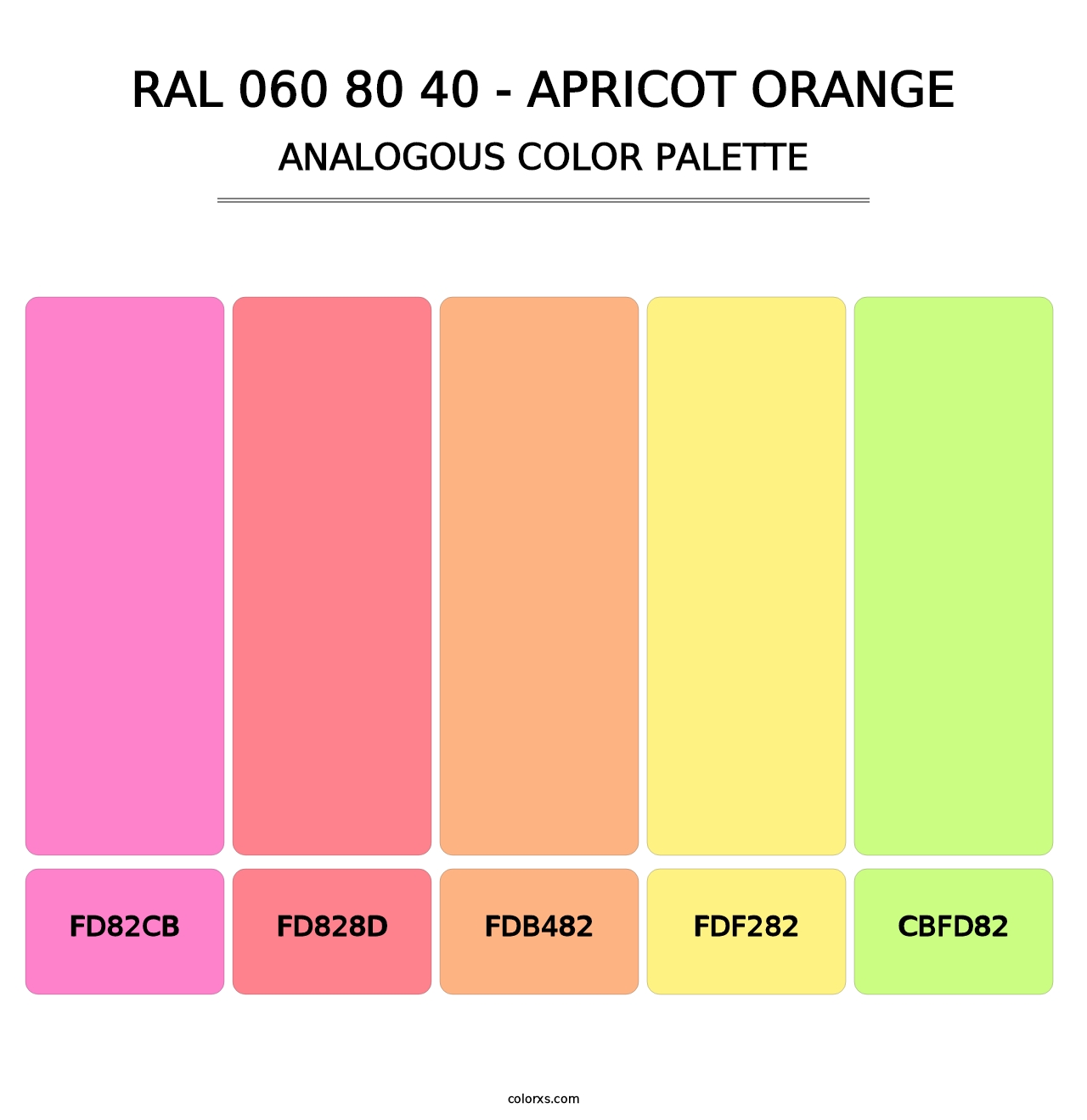 RAL 060 80 40 - Apricot Orange - Analogous Color Palette
