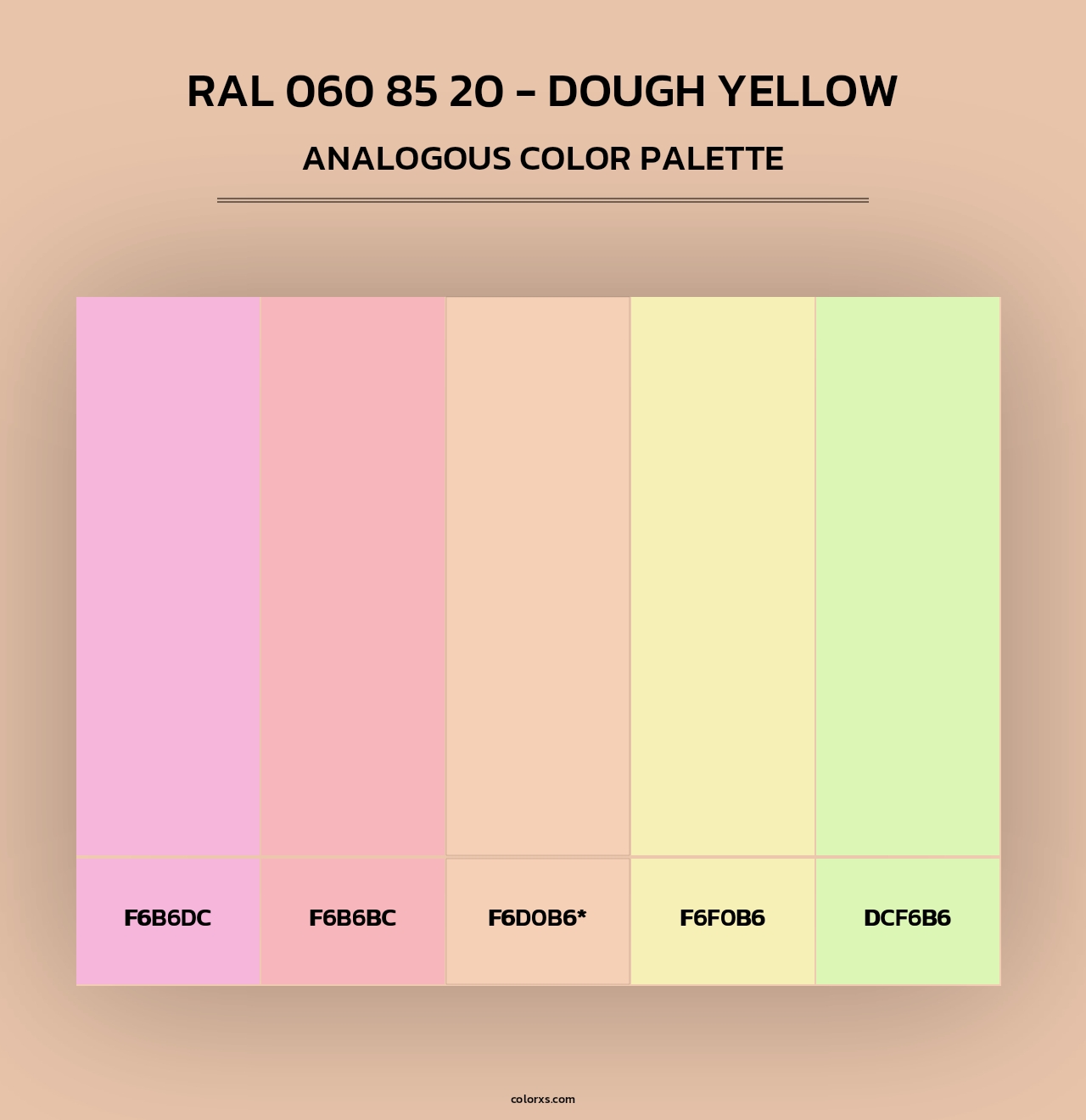 RAL 060 85 20 - Dough Yellow - Analogous Color Palette