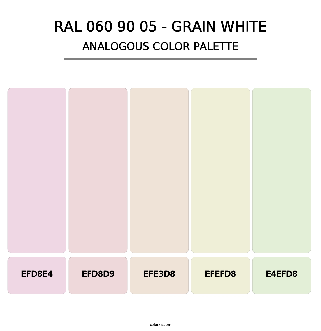 RAL 060 90 05 - Grain White - Analogous Color Palette