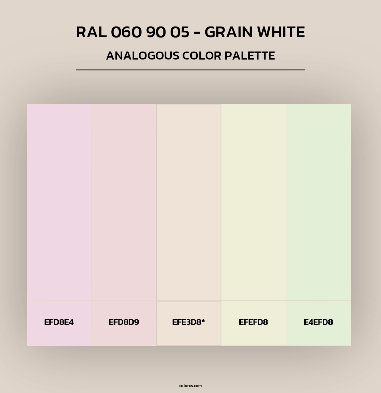 RAL 060 90 05 - Grain White - Analogous Color Palette