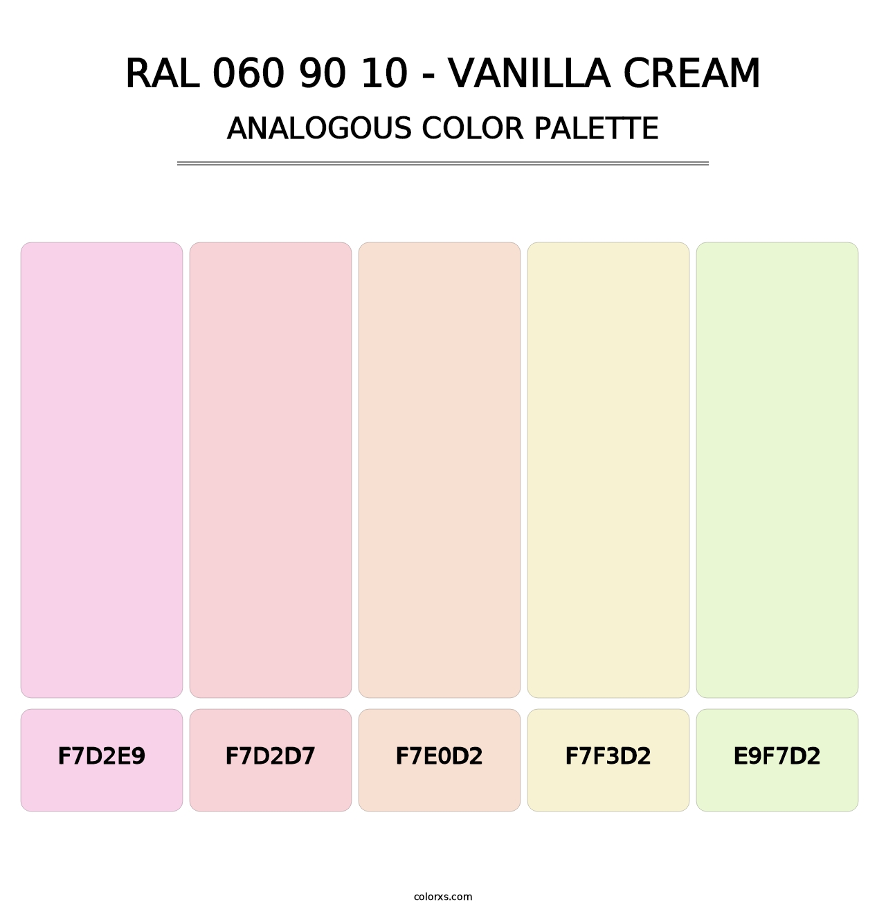 RAL 060 90 10 - Vanilla Cream - Analogous Color Palette