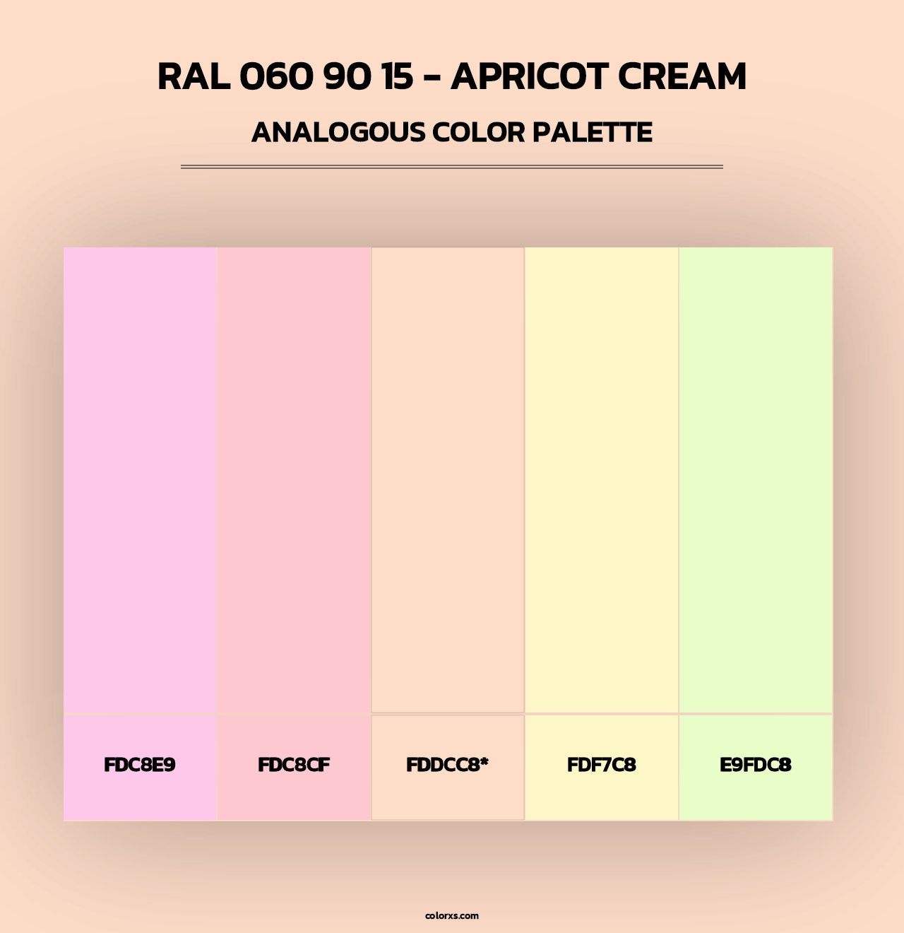 RAL 060 90 15 - Apricot Cream - Analogous Color Palette
