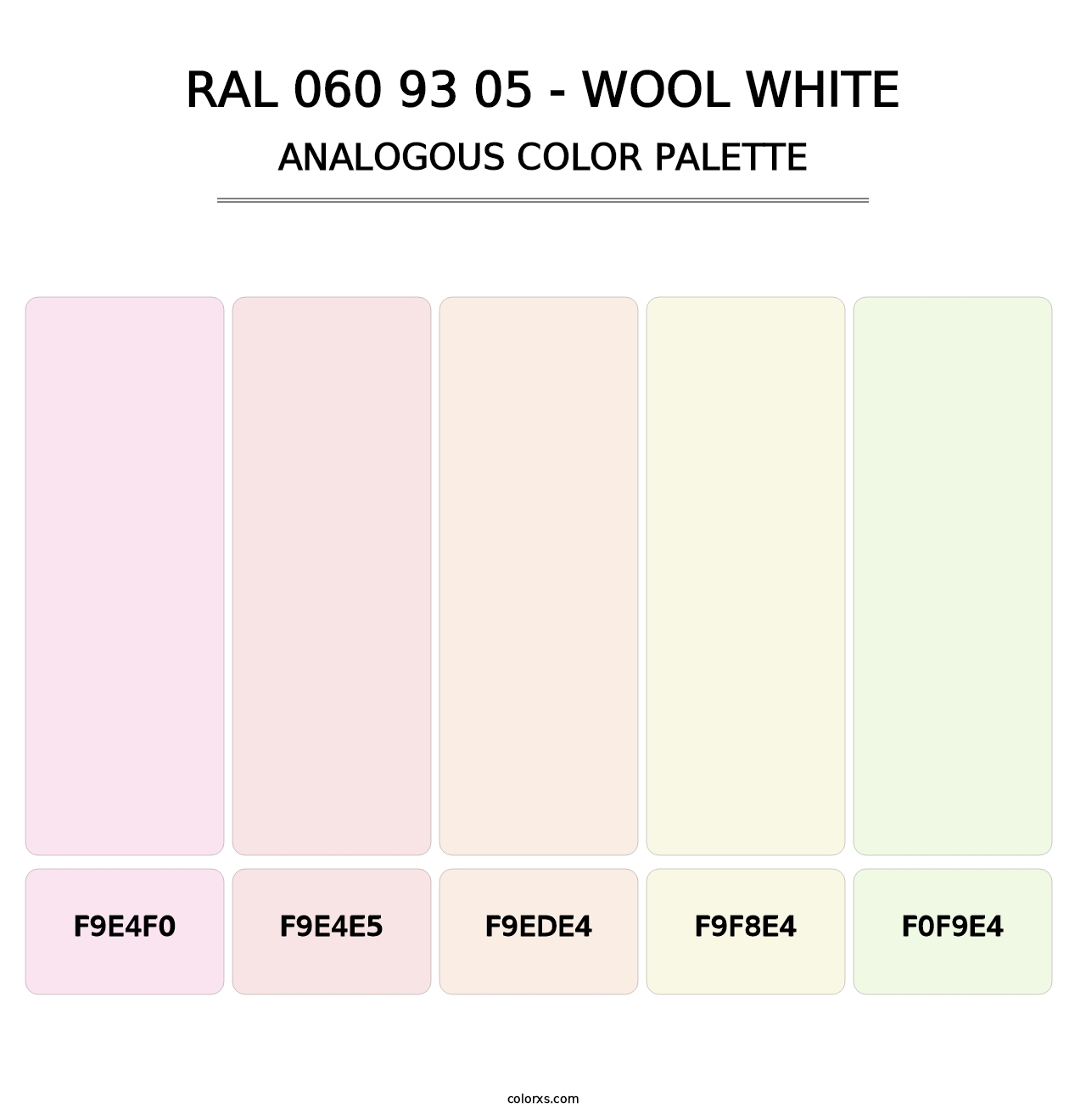 RAL 060 93 05 - Wool White - Analogous Color Palette