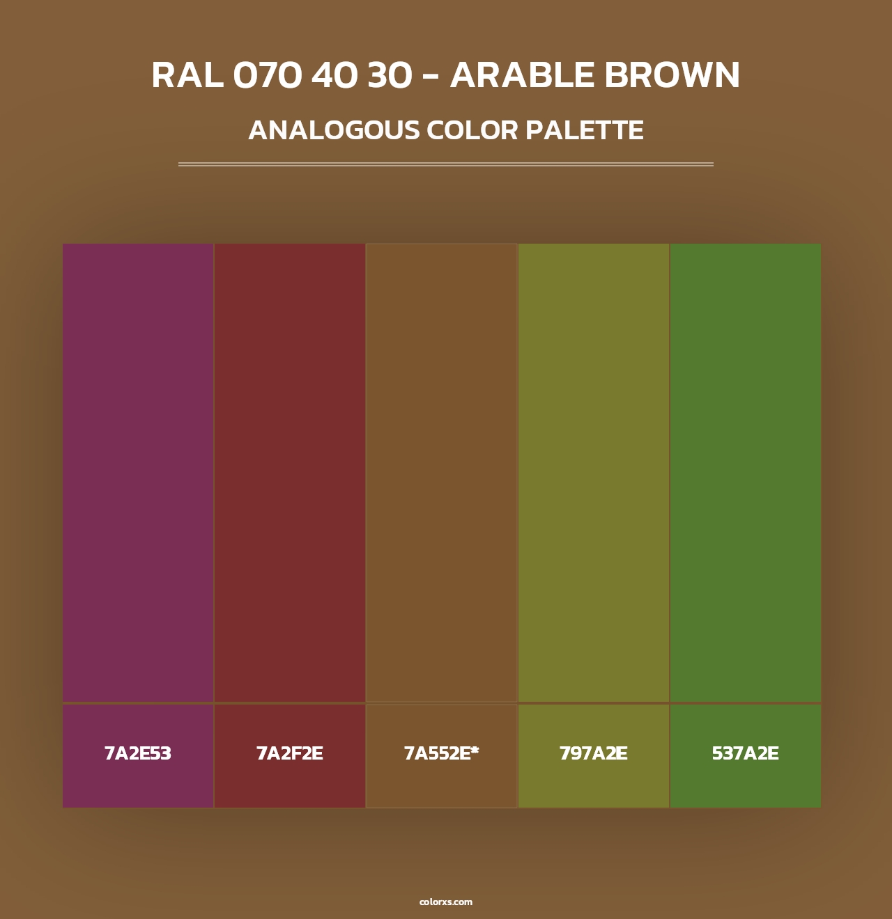RAL 070 40 30 - Arable Brown - Analogous Color Palette