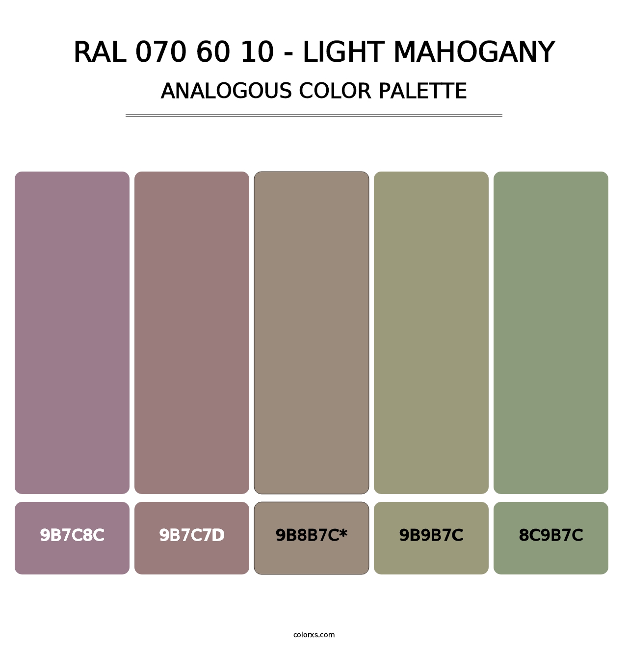 RAL 070 60 10 - Light Mahogany - Analogous Color Palette