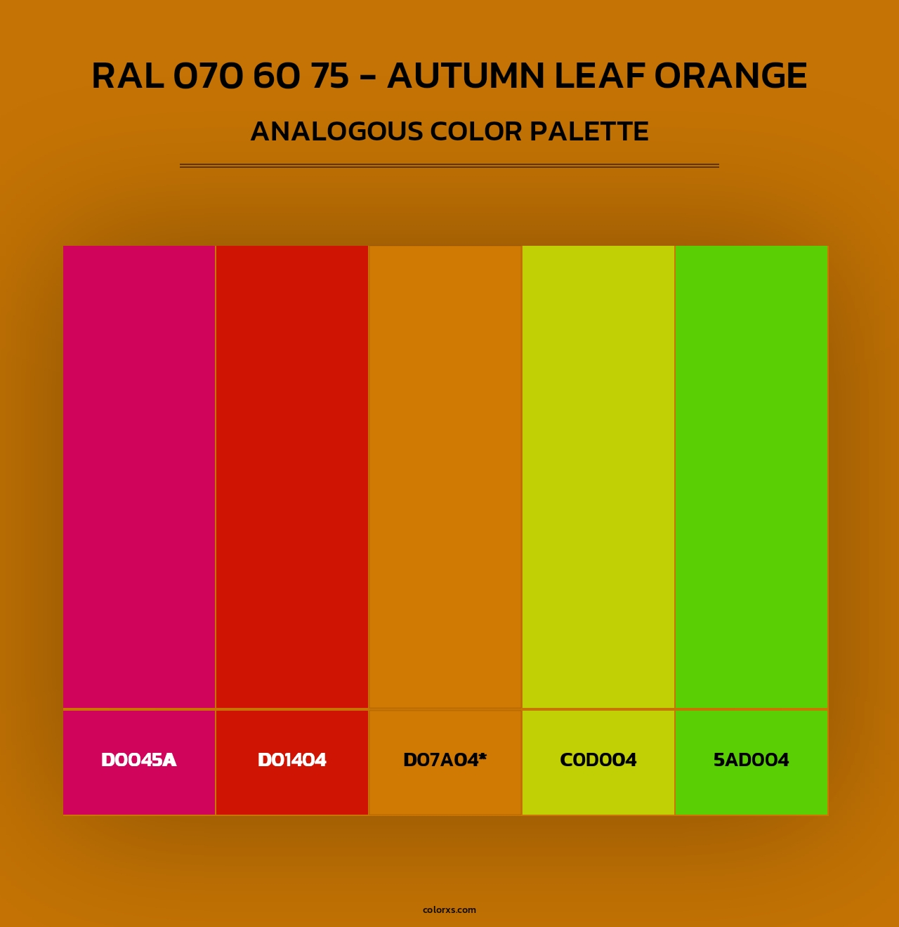 RAL 070 60 75 - Autumn Leaf Orange - Analogous Color Palette