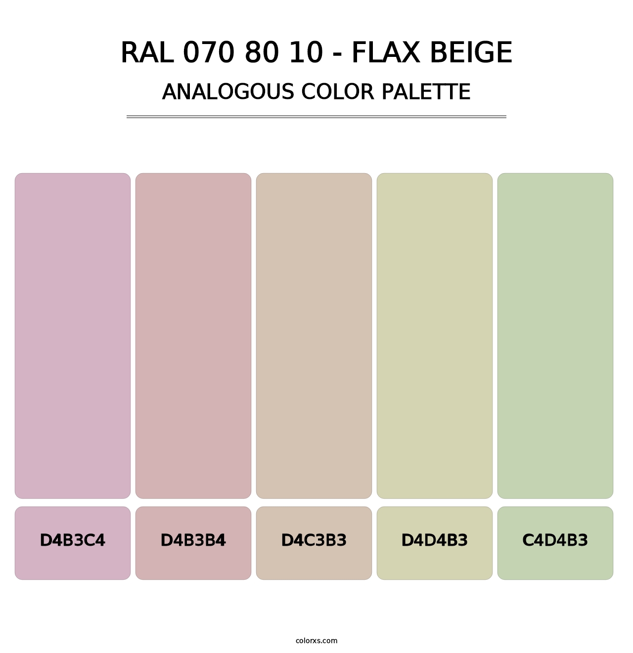 RAL 070 80 10 - Flax Beige - Analogous Color Palette
