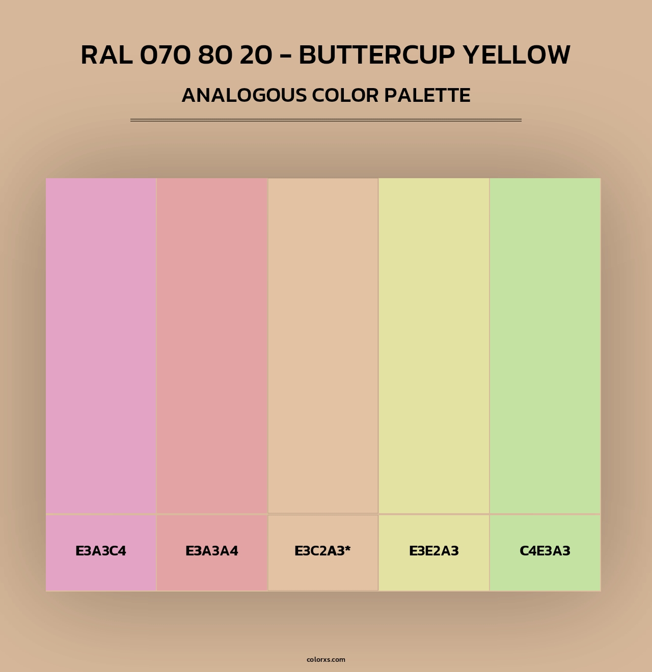 RAL 070 80 20 - Buttercup Yellow - Analogous Color Palette