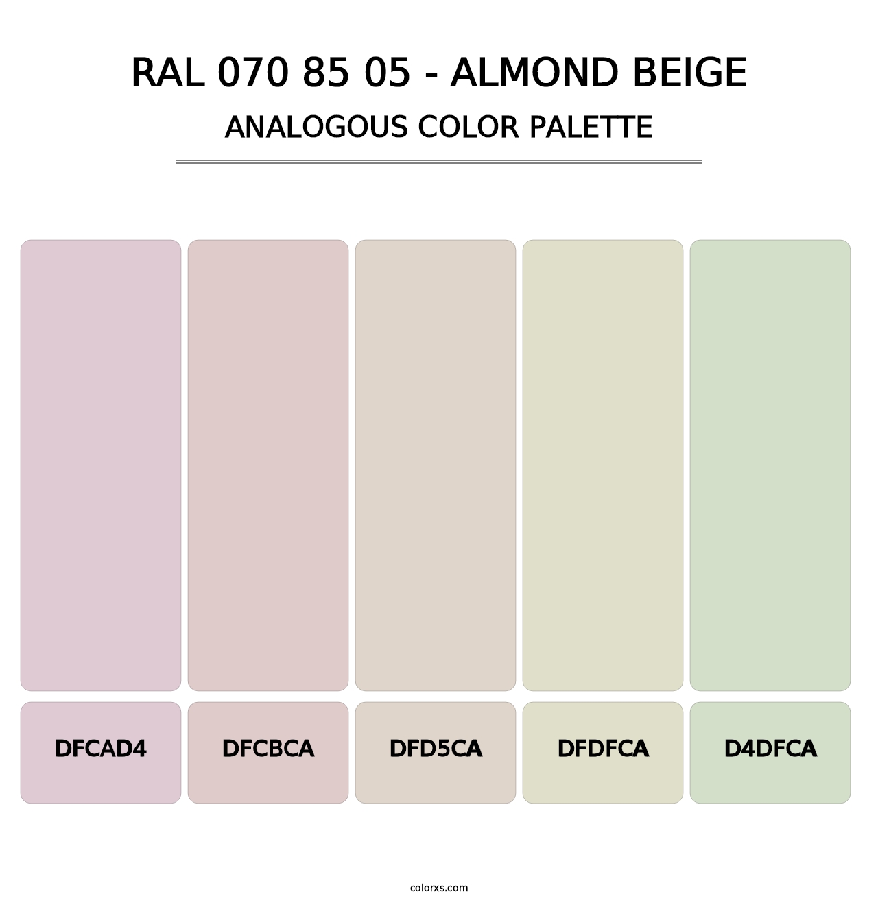 RAL 070 85 05 - Almond Beige - Analogous Color Palette