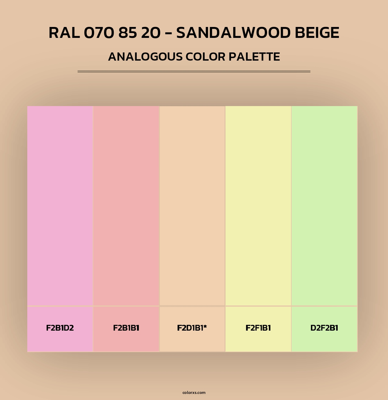 RAL 070 85 20 - Sandalwood Beige - Analogous Color Palette