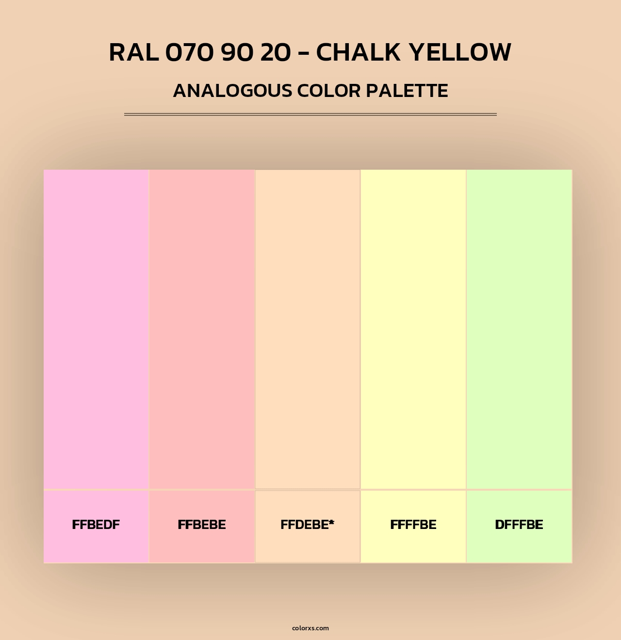RAL 070 90 20 - Chalk Yellow - Analogous Color Palette