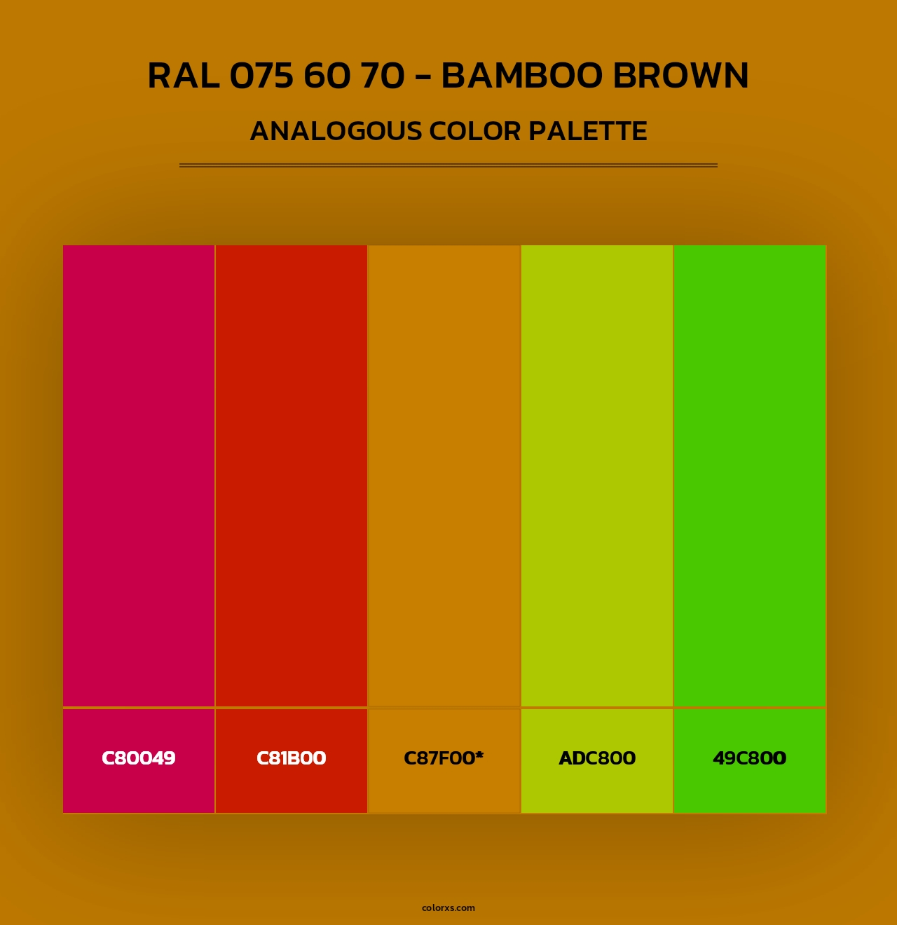 RAL 075 60 70 - Bamboo Brown - Analogous Color Palette
