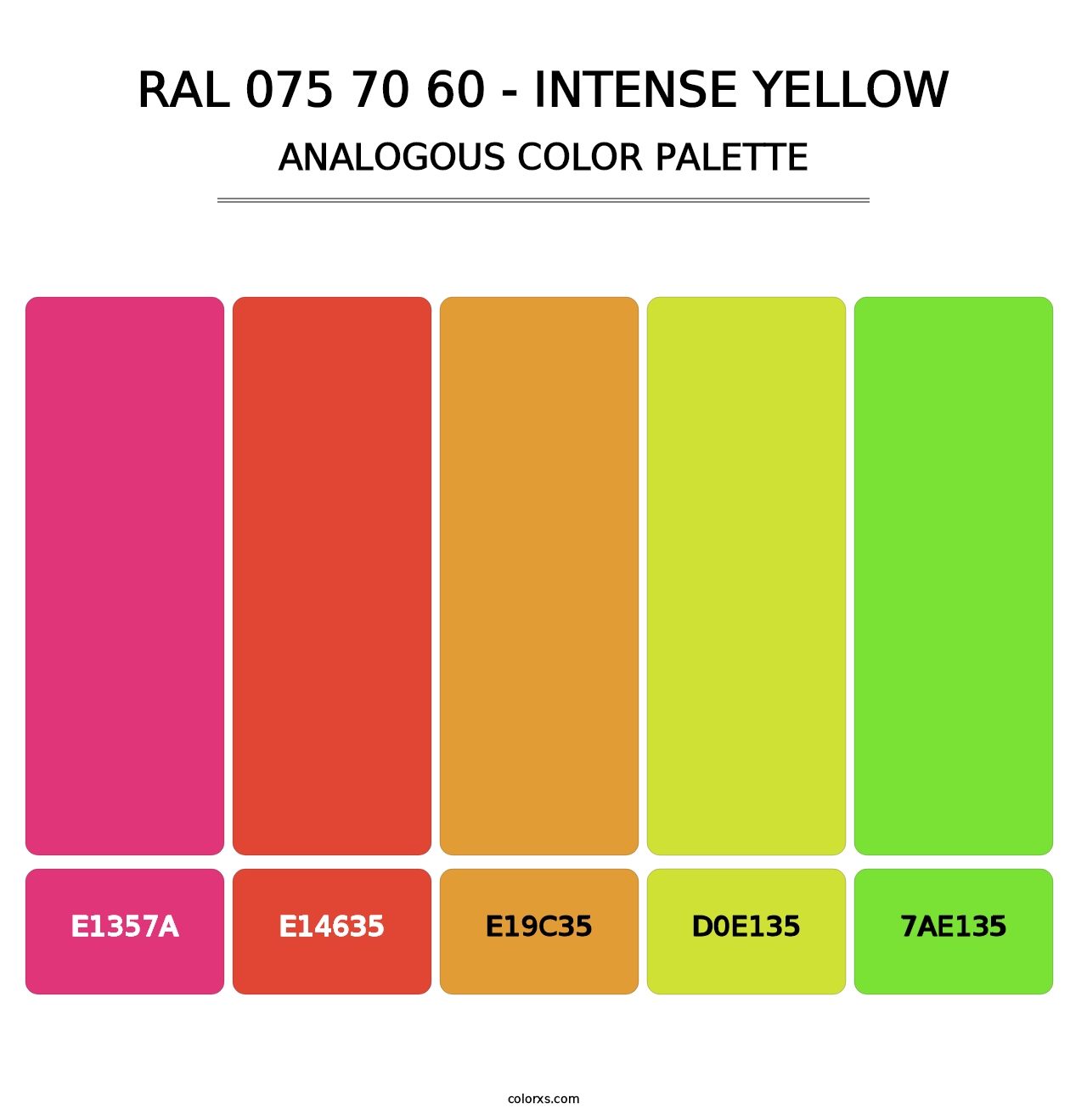 RAL 075 70 60 - Intense Yellow - Analogous Color Palette