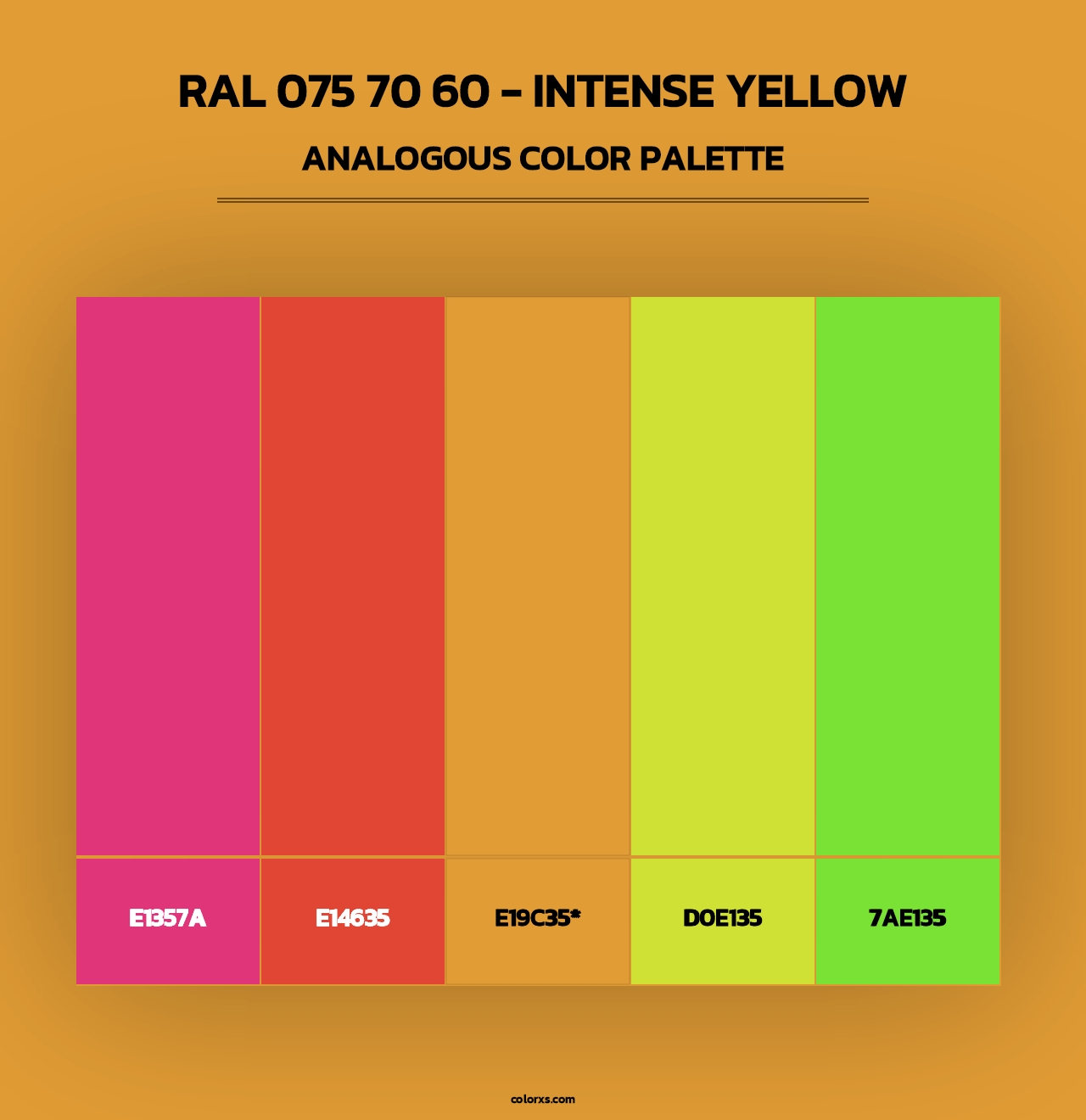 RAL 075 70 60 - Intense Yellow - Analogous Color Palette