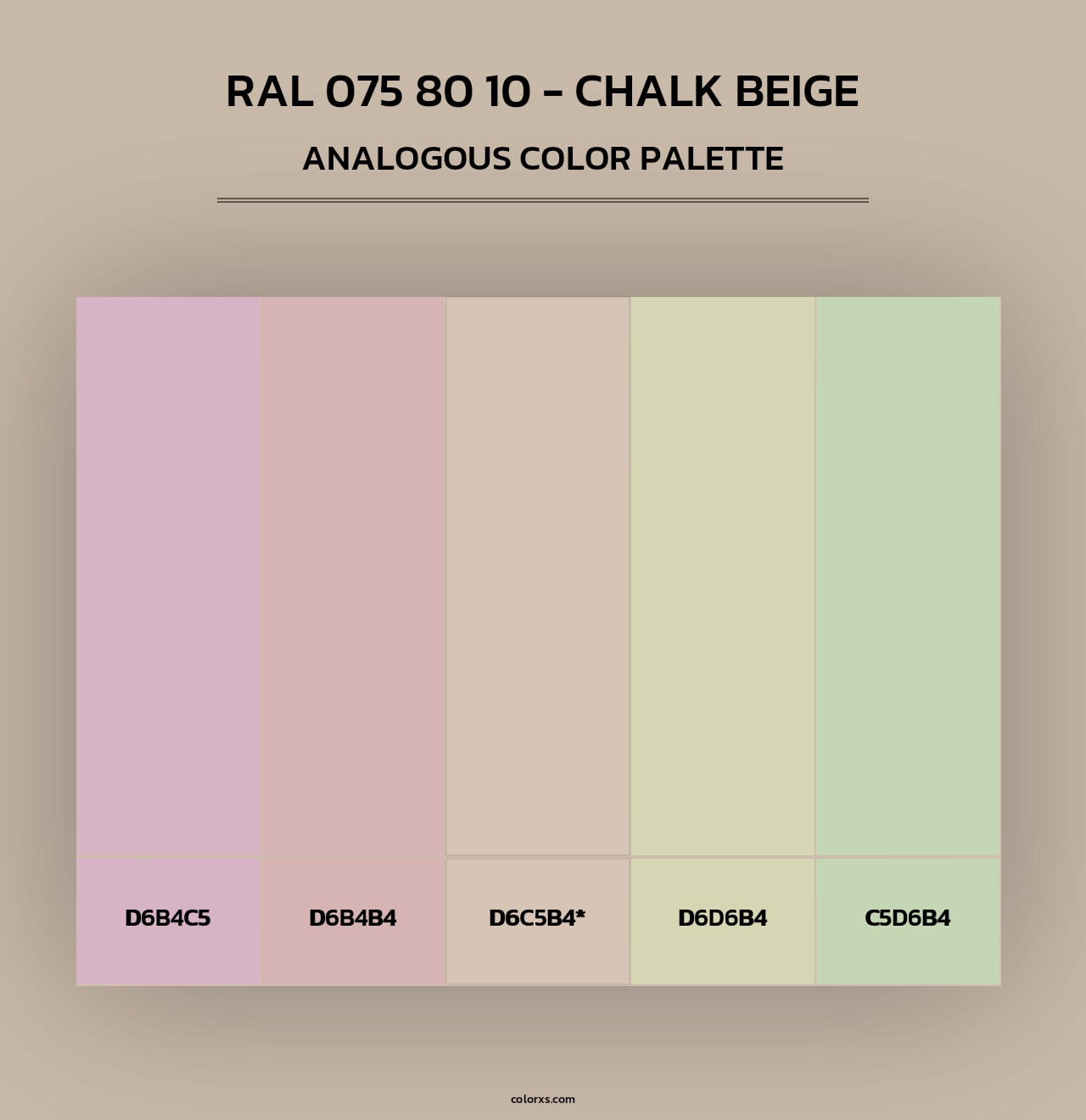 RAL 075 80 10 - Chalk Beige - Analogous Color Palette