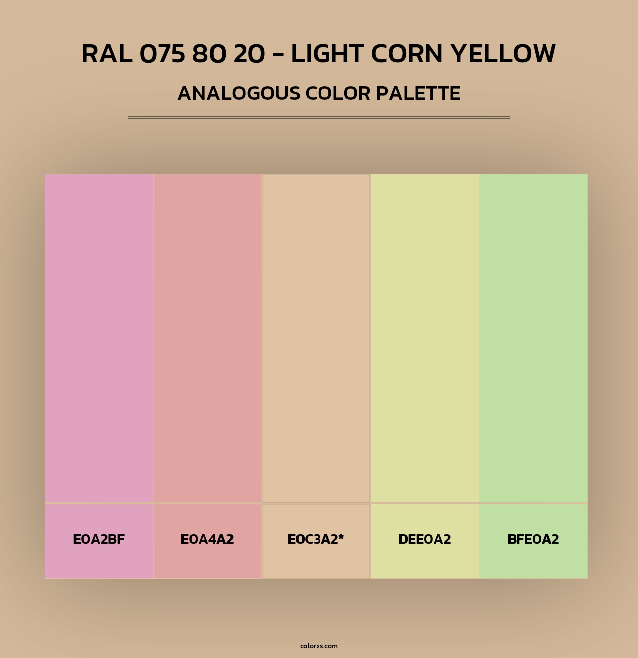 RAL 075 80 20 - Light Corn Yellow - Analogous Color Palette