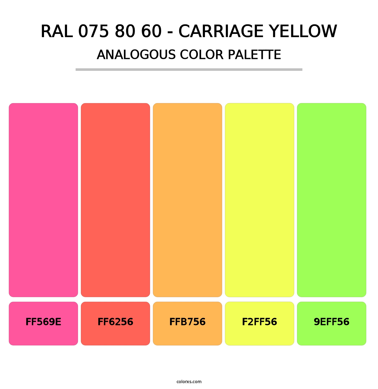 RAL 075 80 60 - Carriage Yellow - Analogous Color Palette