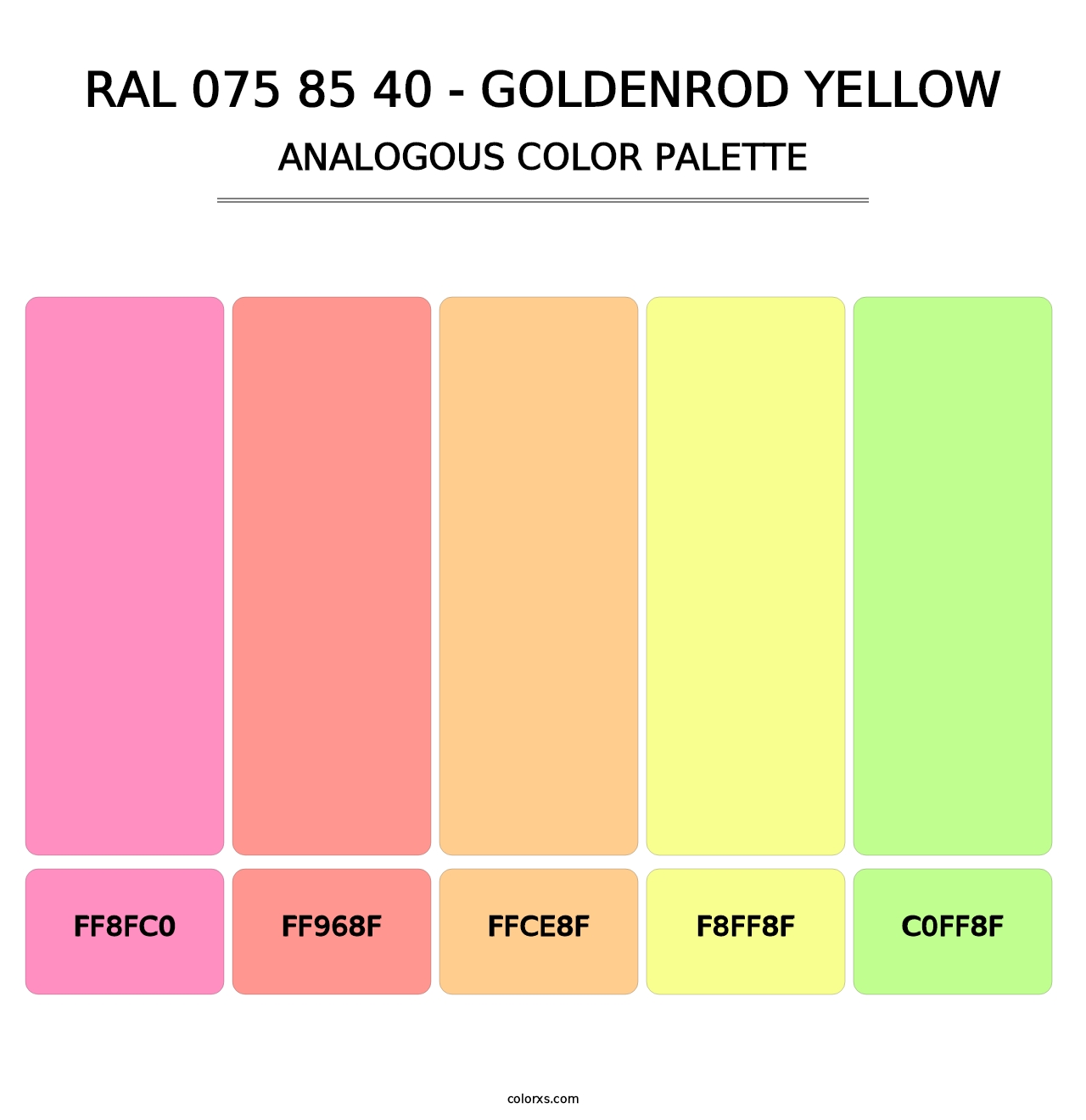 RAL 075 85 40 - Goldenrod Yellow - Analogous Color Palette