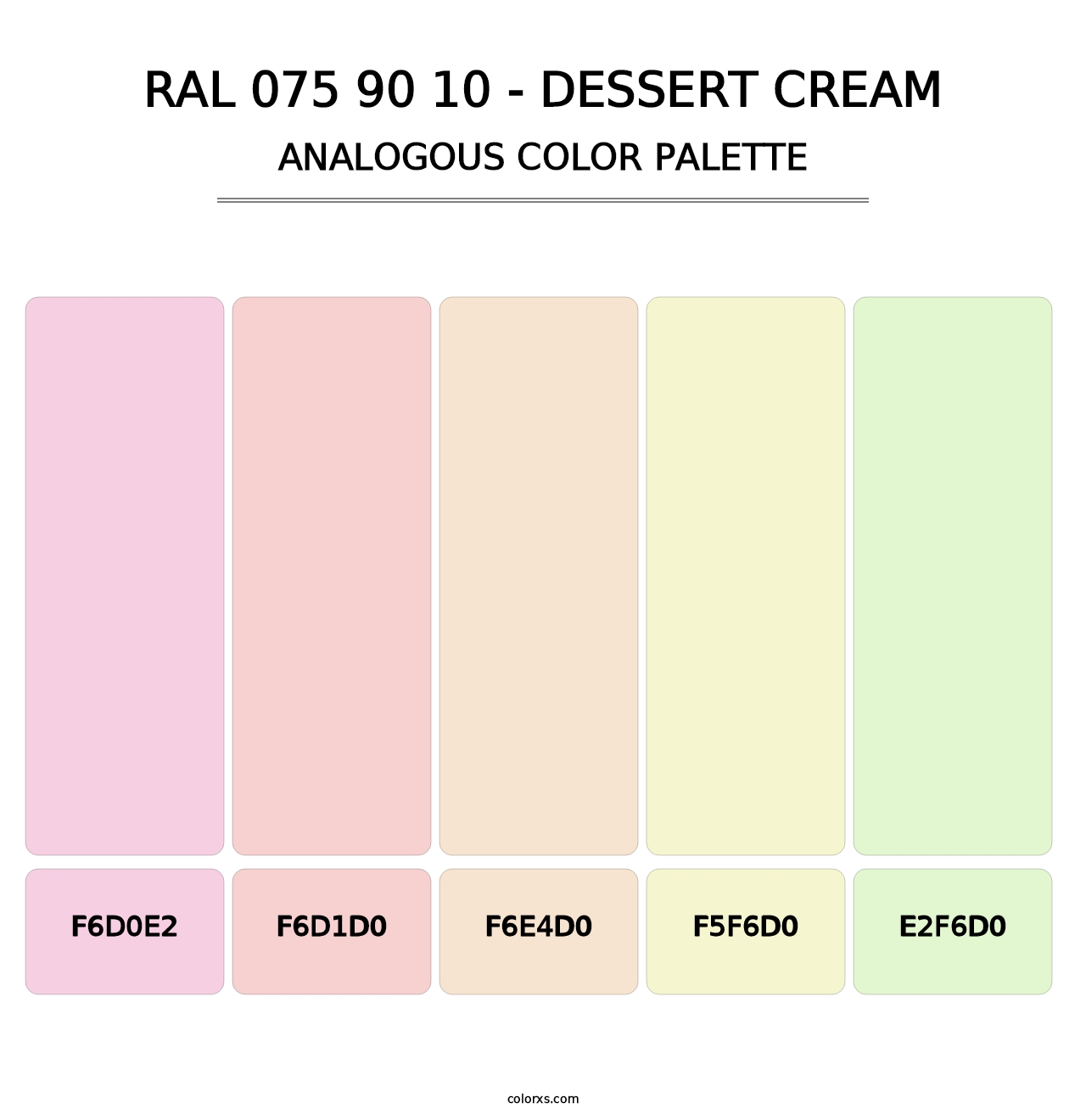 RAL 075 90 10 - Dessert Cream - Analogous Color Palette
