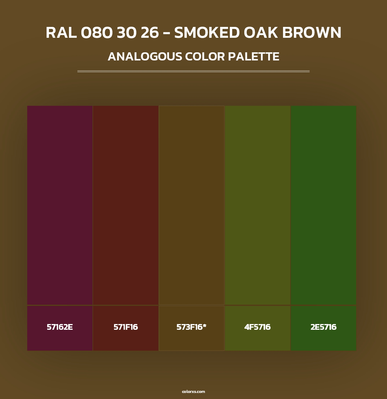 RAL 080 30 26 - Smoked Oak Brown - Analogous Color Palette