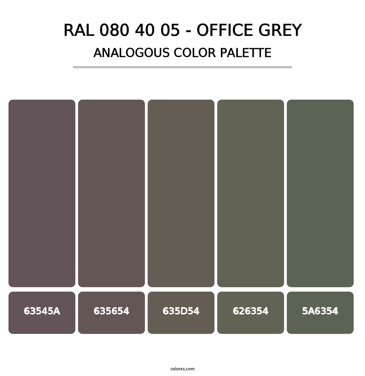 RAL 080 40 05 - Office Grey - Analogous Color Palette