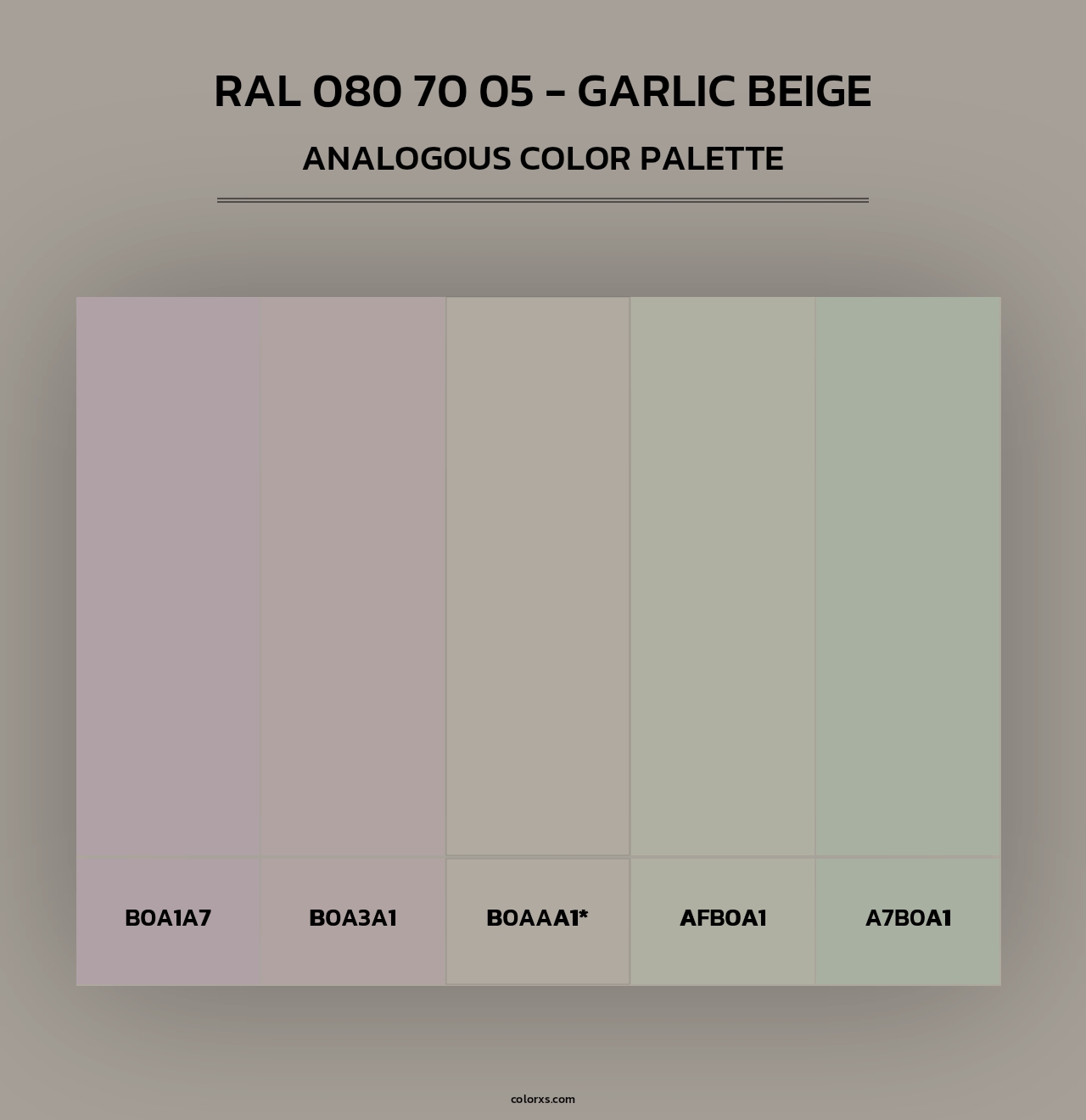 RAL 080 70 05 - Garlic Beige - Analogous Color Palette