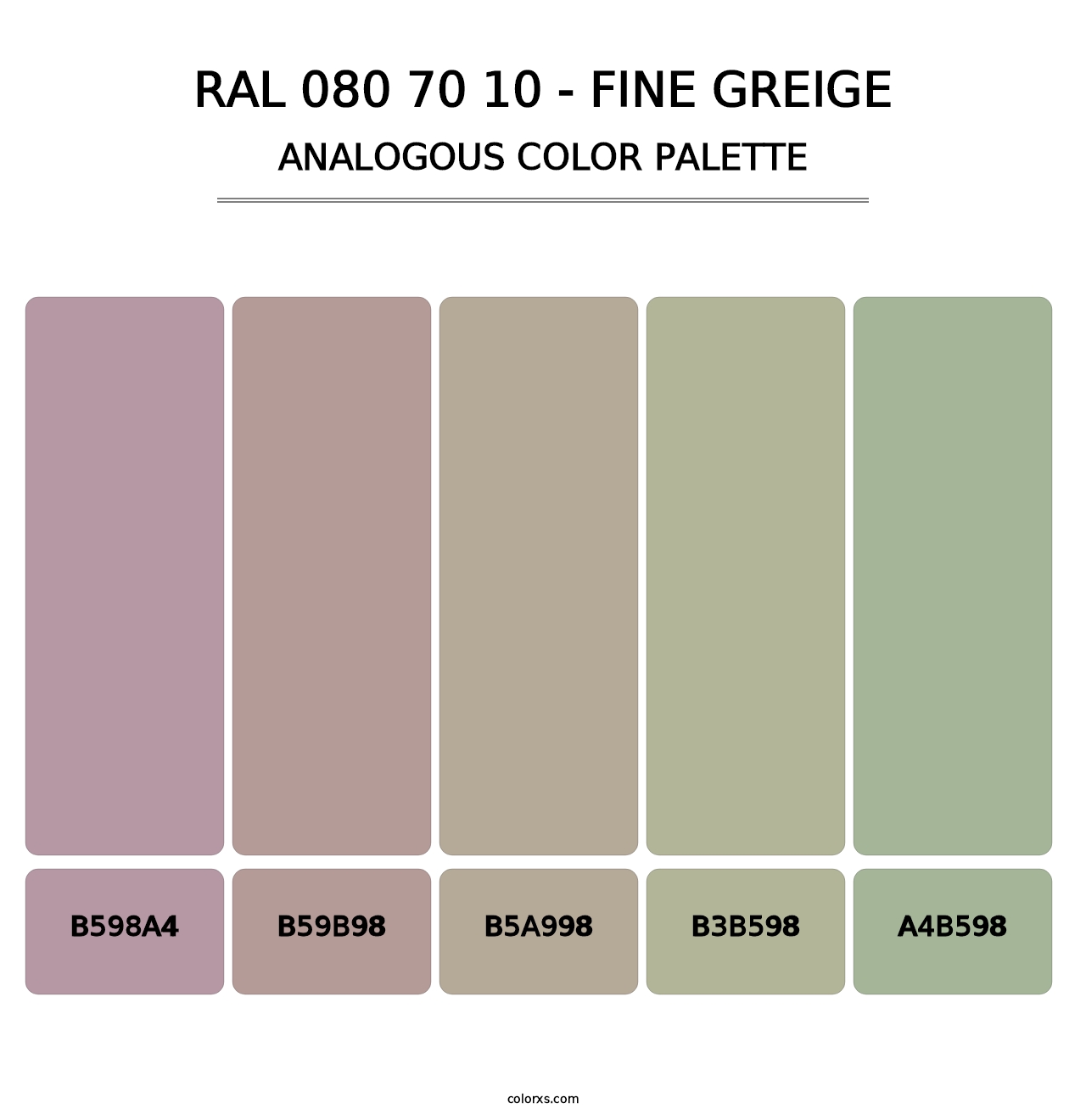 RAL 080 70 10 - Fine Greige - Analogous Color Palette