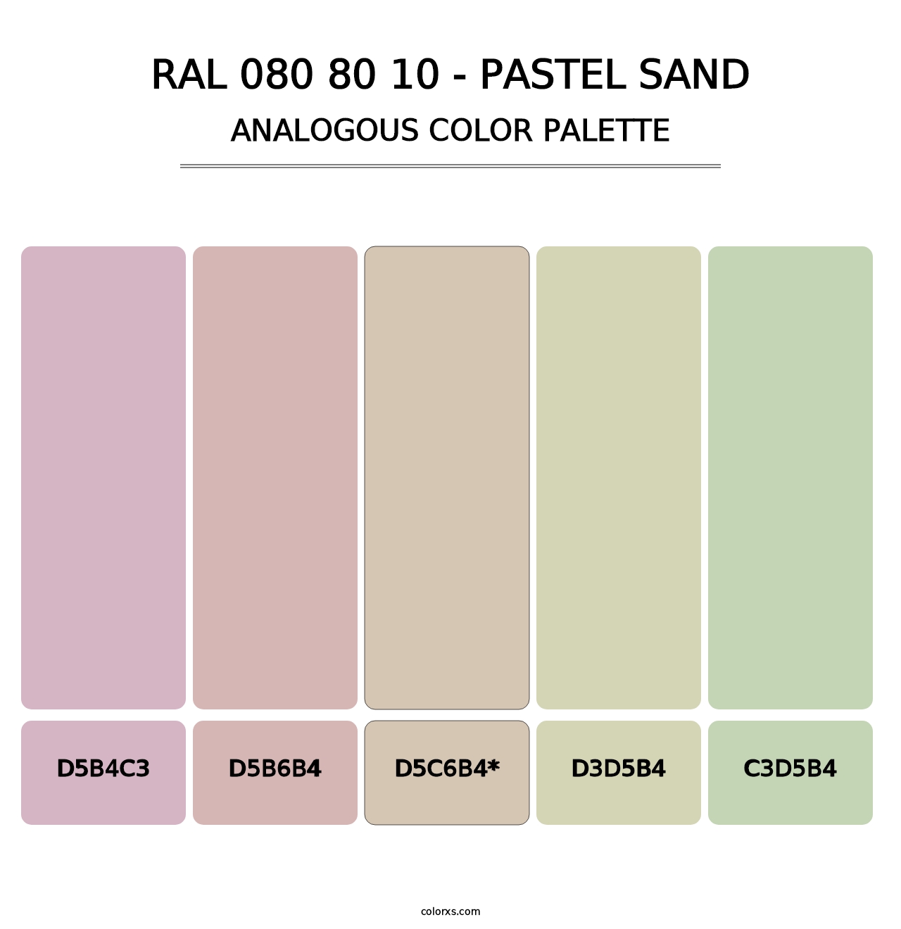 RAL 080 80 10 - Pastel Sand - Analogous Color Palette